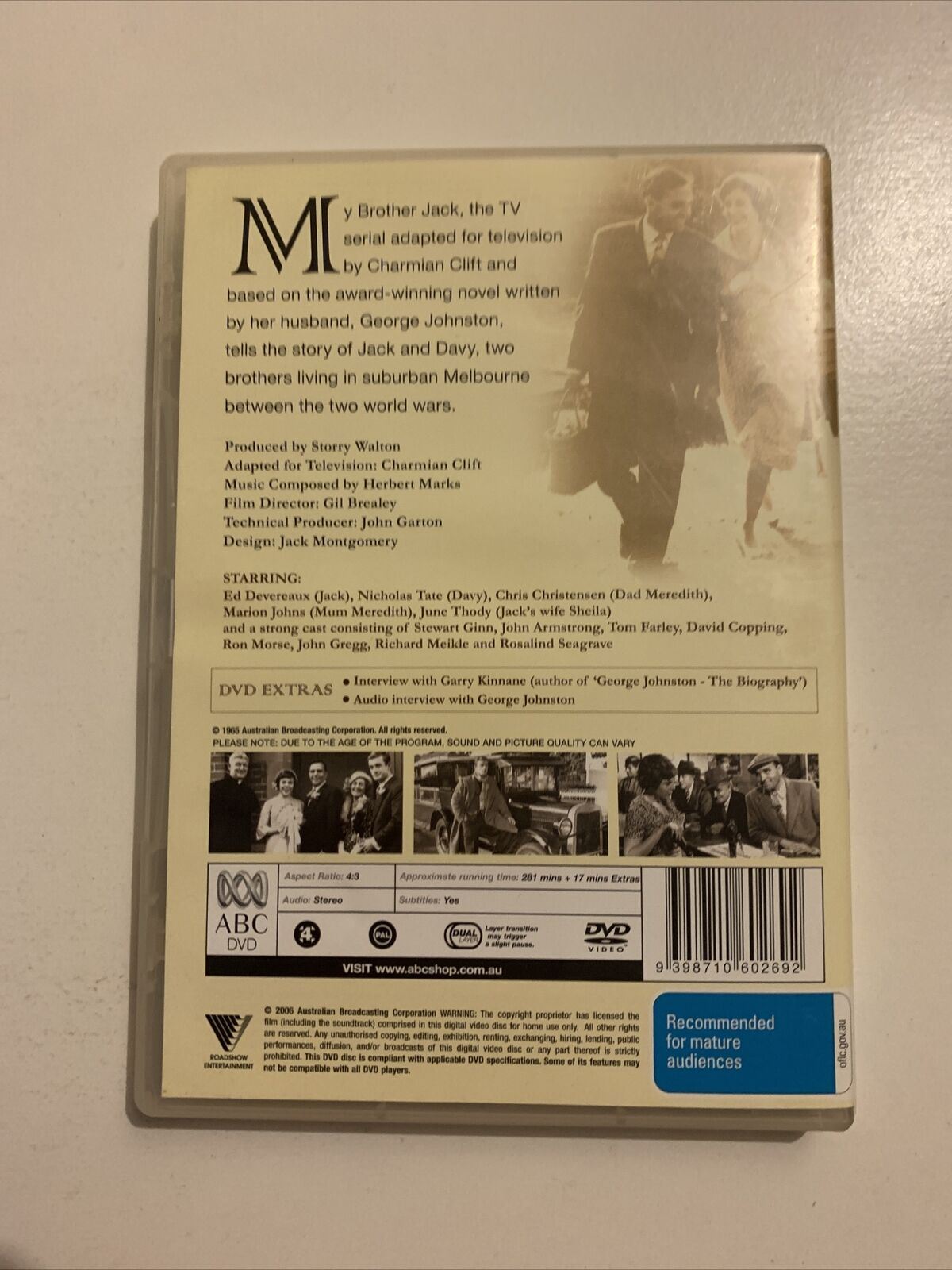 My Brother Jack (DVD, 1965, 2-Disc) Aussie Mini Series. Ed Devereaux. Region 4