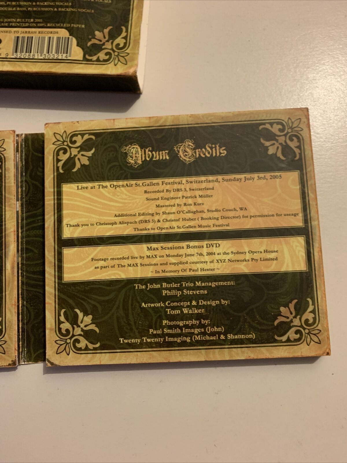 The John Butler Trio – Live At St. Galle - Limited Edition (2xCD + 1x DVD 2005)