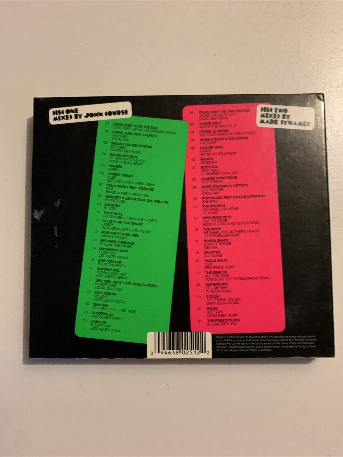 Ministry of Sound The 2007 Annual Mixed by John Course & Mark Dynamix (CD, 2007)
