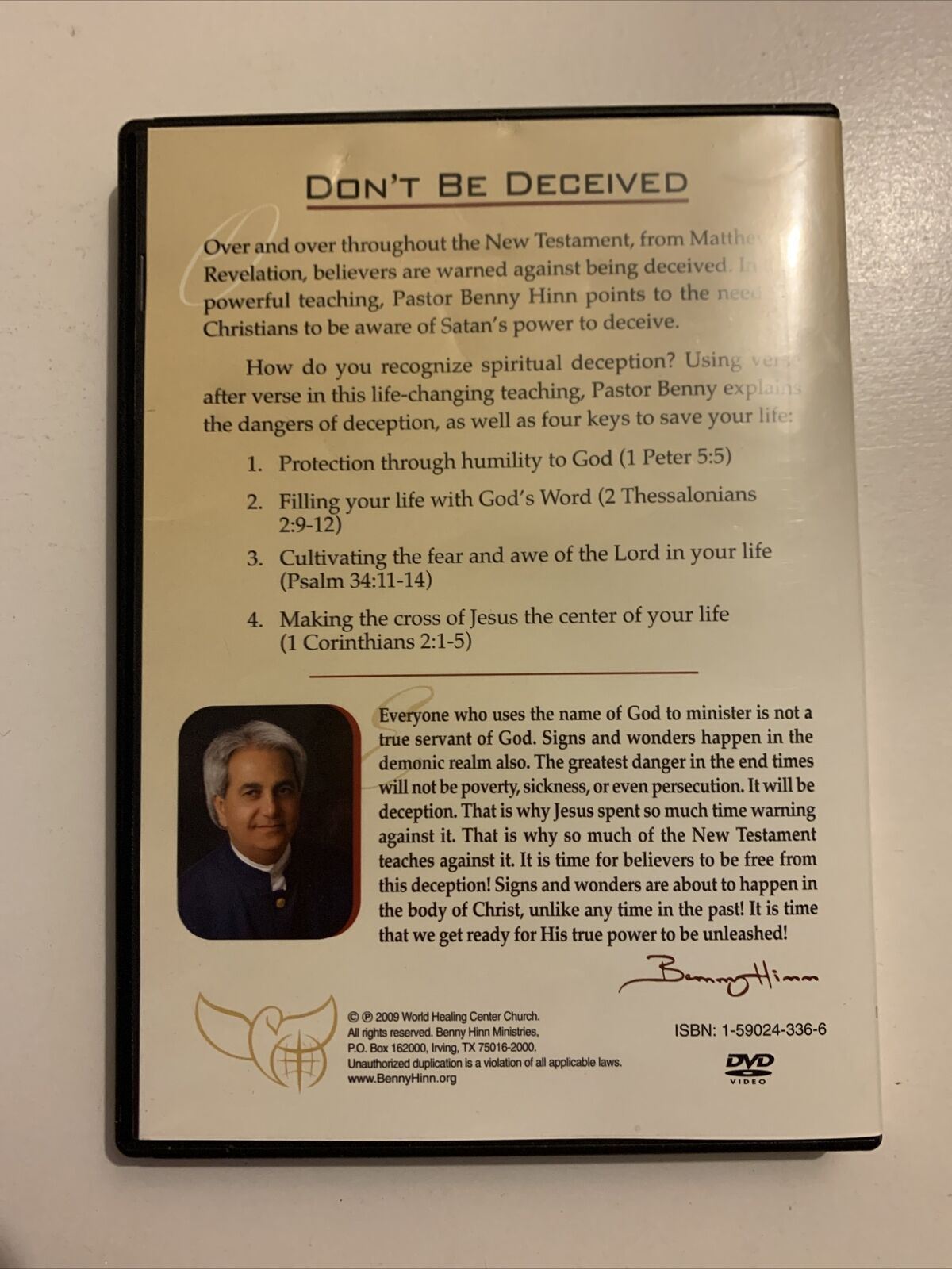 Benny Hinn: Freedom From Deception (DVD, 2009) All Regions