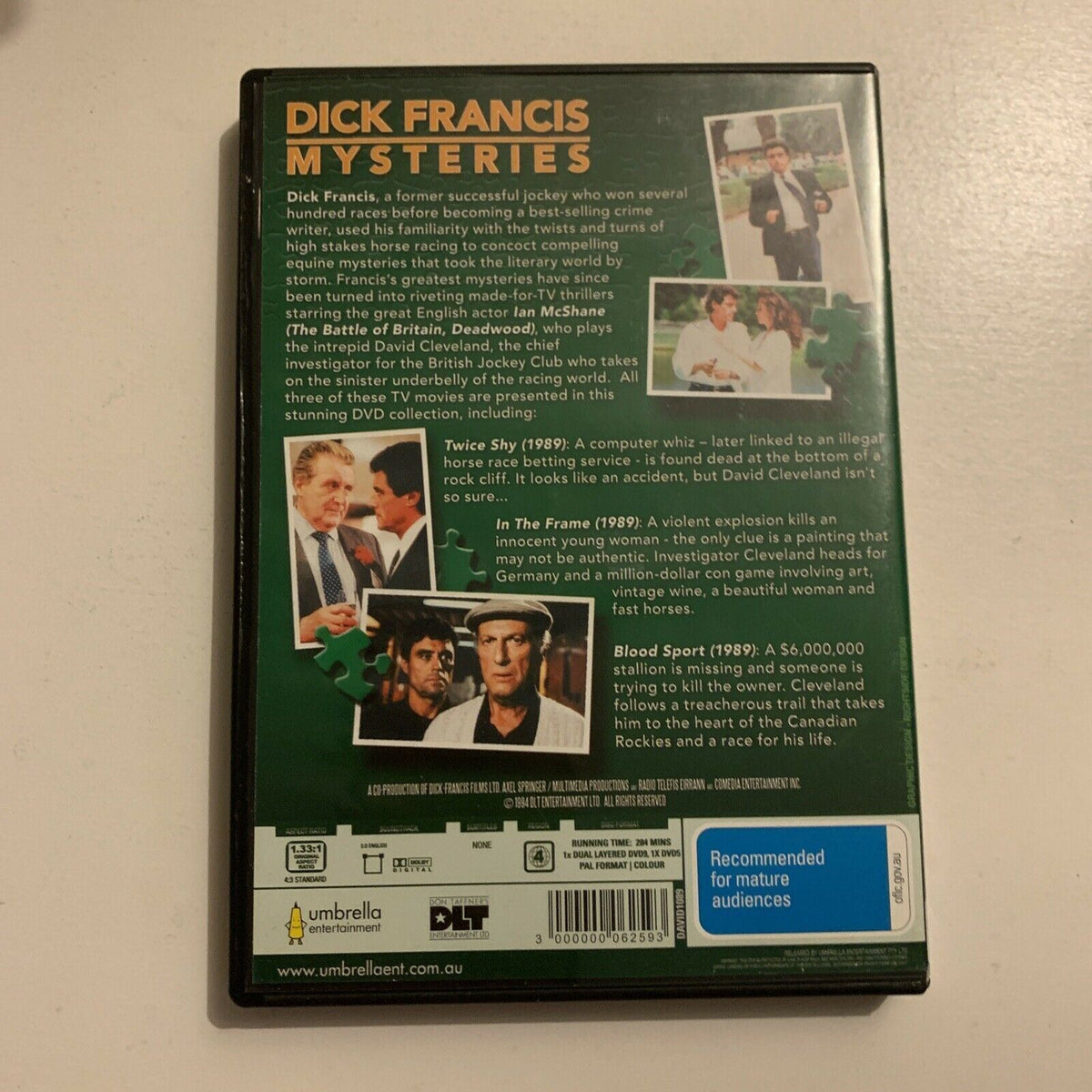 Dick Francis Mysteries (DVD, 1994, 2-Disc) Ian McShane. Region 4