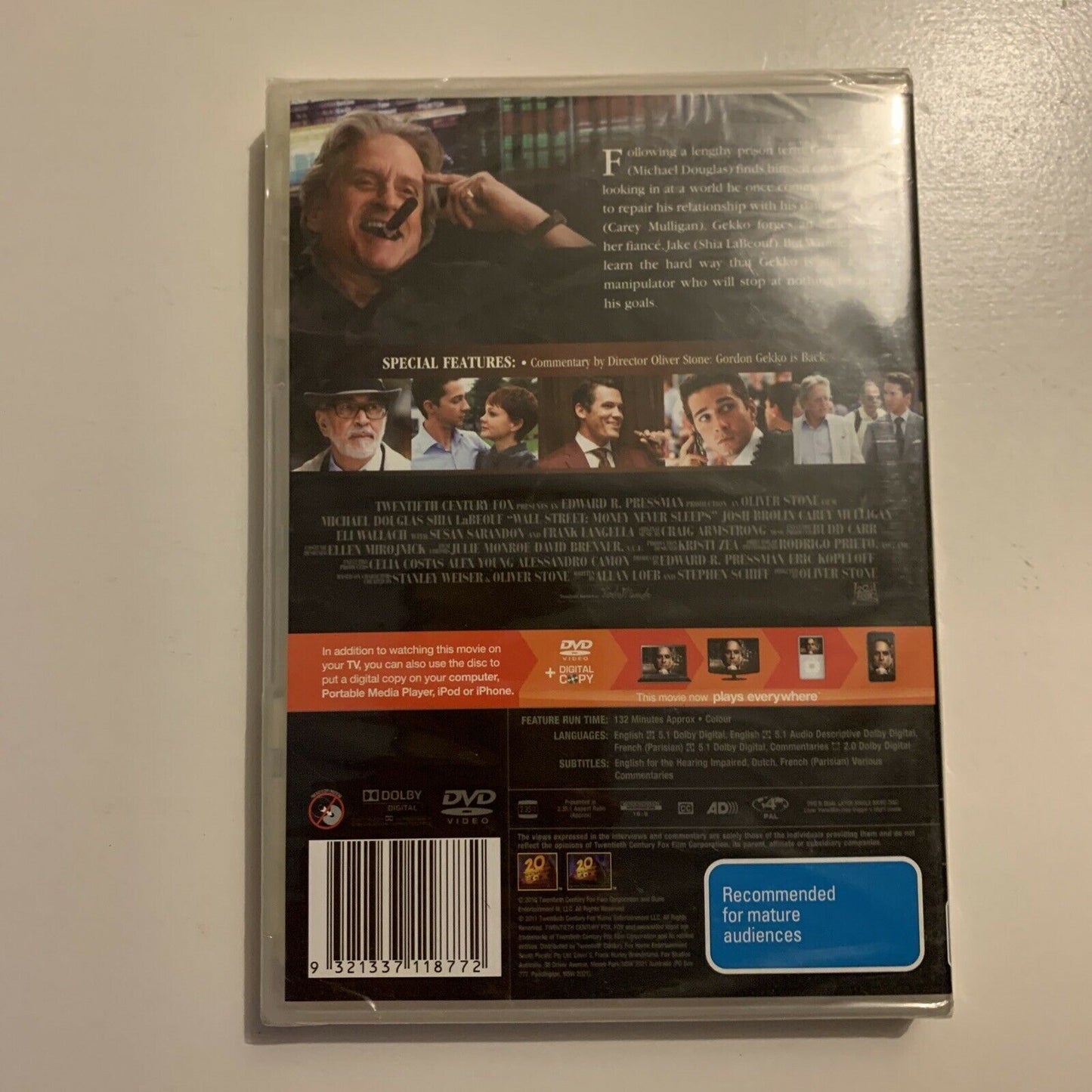 *New Sealed* Wall Street 2 Money Never Sleeps (DVD, 2010, 2-Disc) Region 4