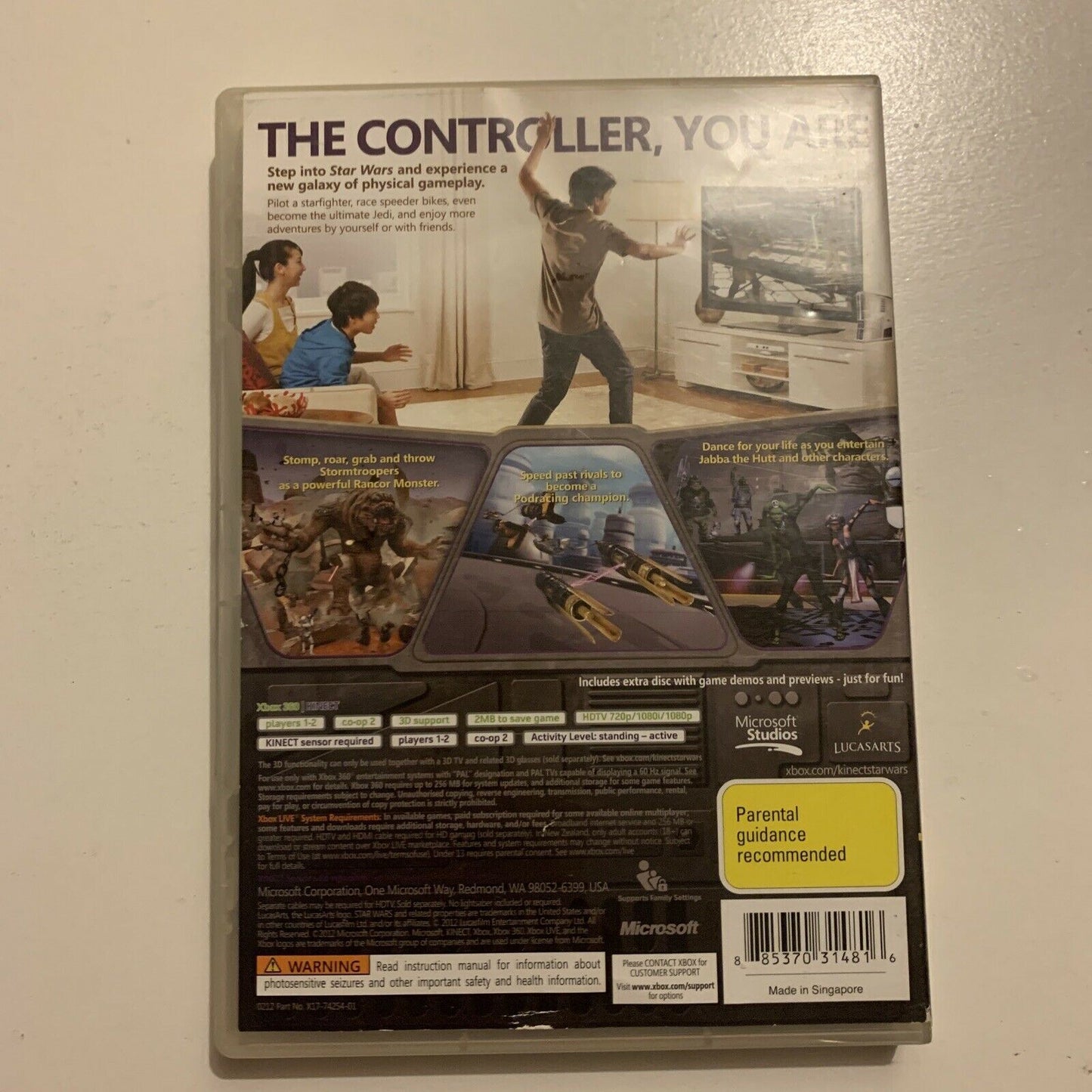 Kinect Star Wars + Bonus Demo Games - Microsoft Xbox 360 PAL Game
