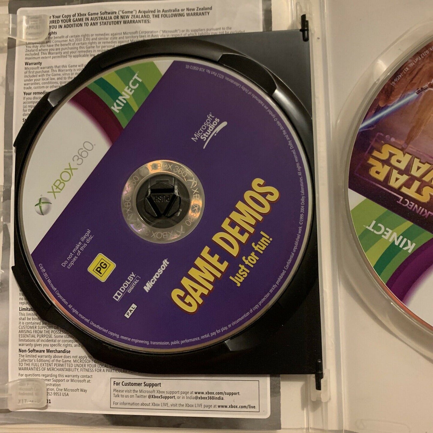 Kinect Star Wars + Bonus Demo Games - Microsoft Xbox 360 PAL Game