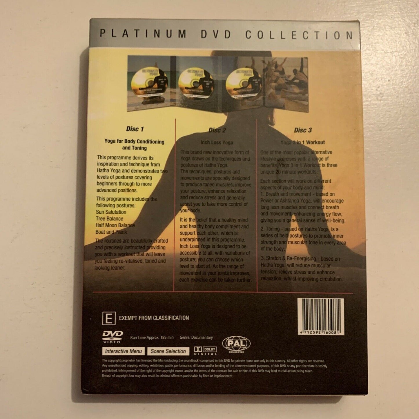 Ultimate Yoga - Platinum 3-DVD Collection. Body Toning Weight Loss. All Regions