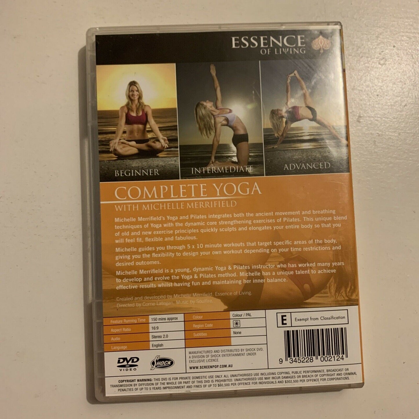 Complete Yoga With Michelle Merrifield (DVD) Beginner, Inter, Advanced 3-Disc