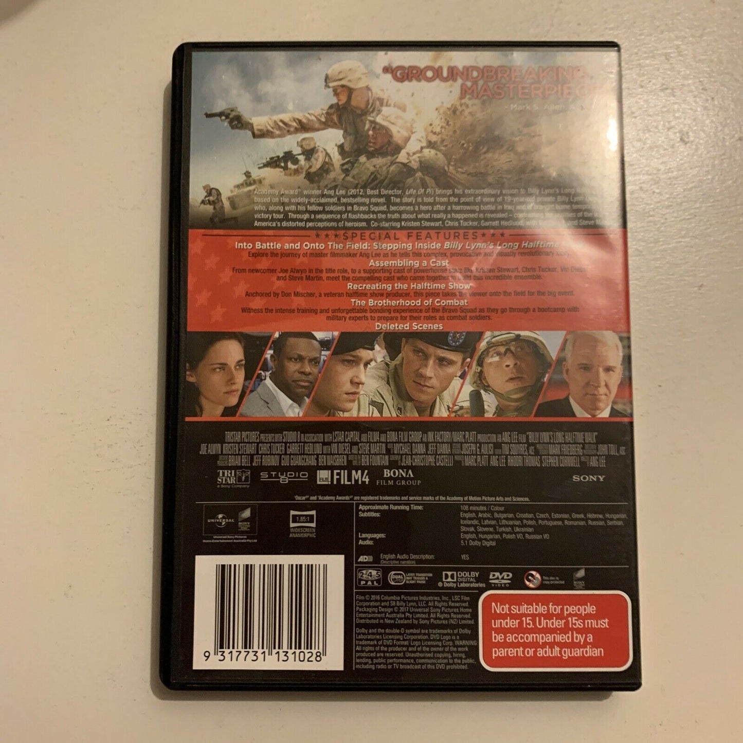 Billy Lynns Long Halftime Walk (DVD, 2016) Joe Alwyn, Garrett Hedlund Region 4&2