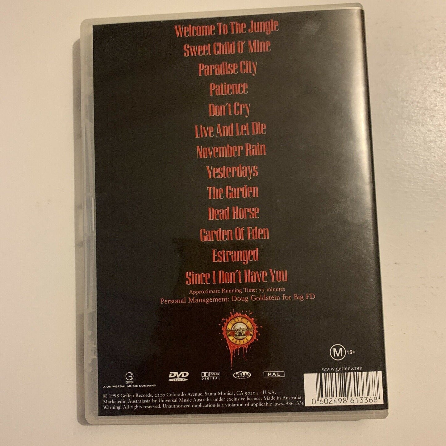 Guns n' Roses - Welcome to the Videos (DVD, 1998) Region ALL