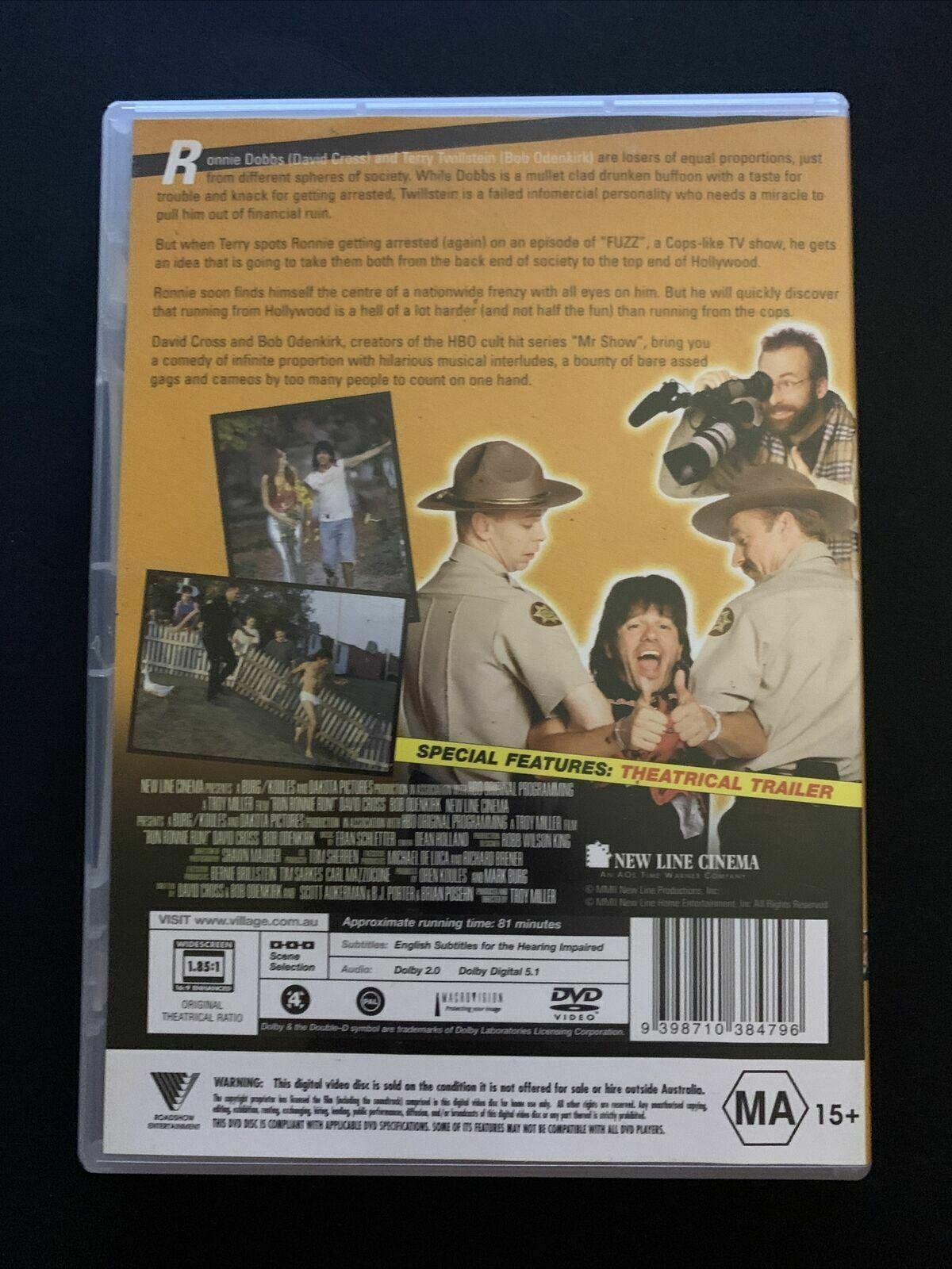Run Ronnie Run! (DVD, 2002) David Cross, Bob Odenkirk, Bruce Taylor - Region 4