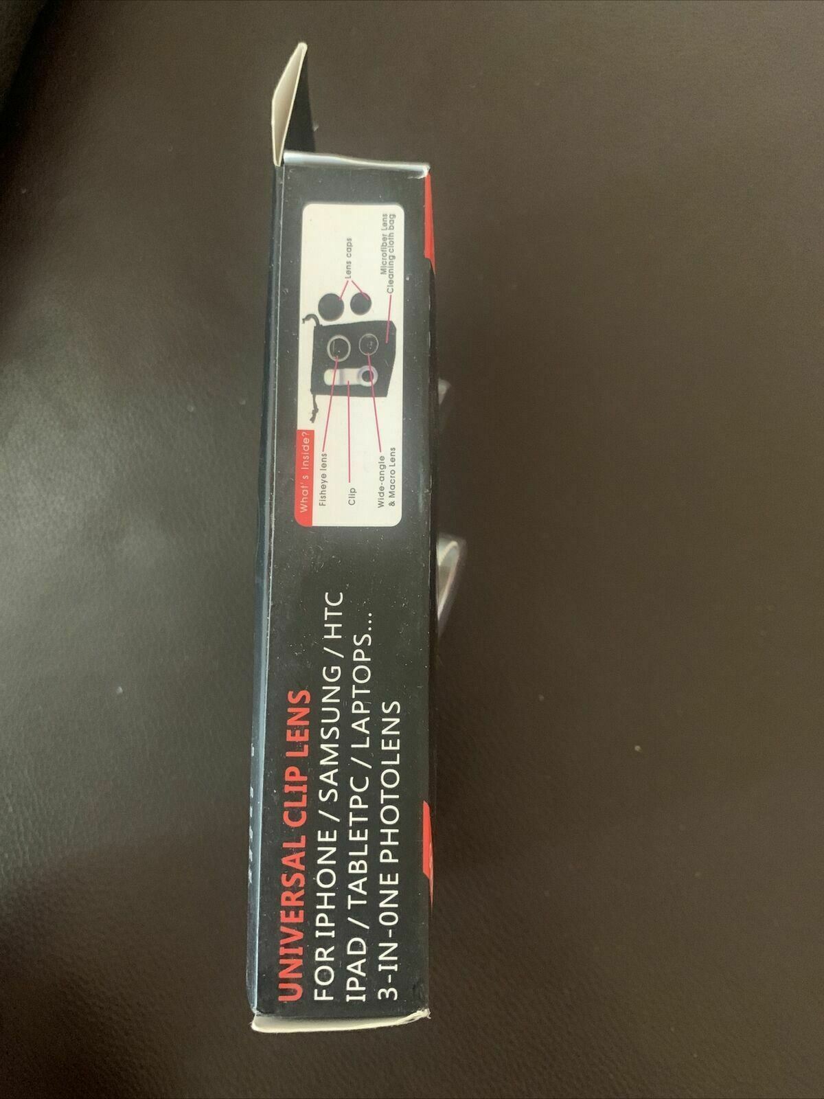 Universal Clip 3-In-One Lens For Mobile: Wide-Angle, Macro & Fisheye Lens