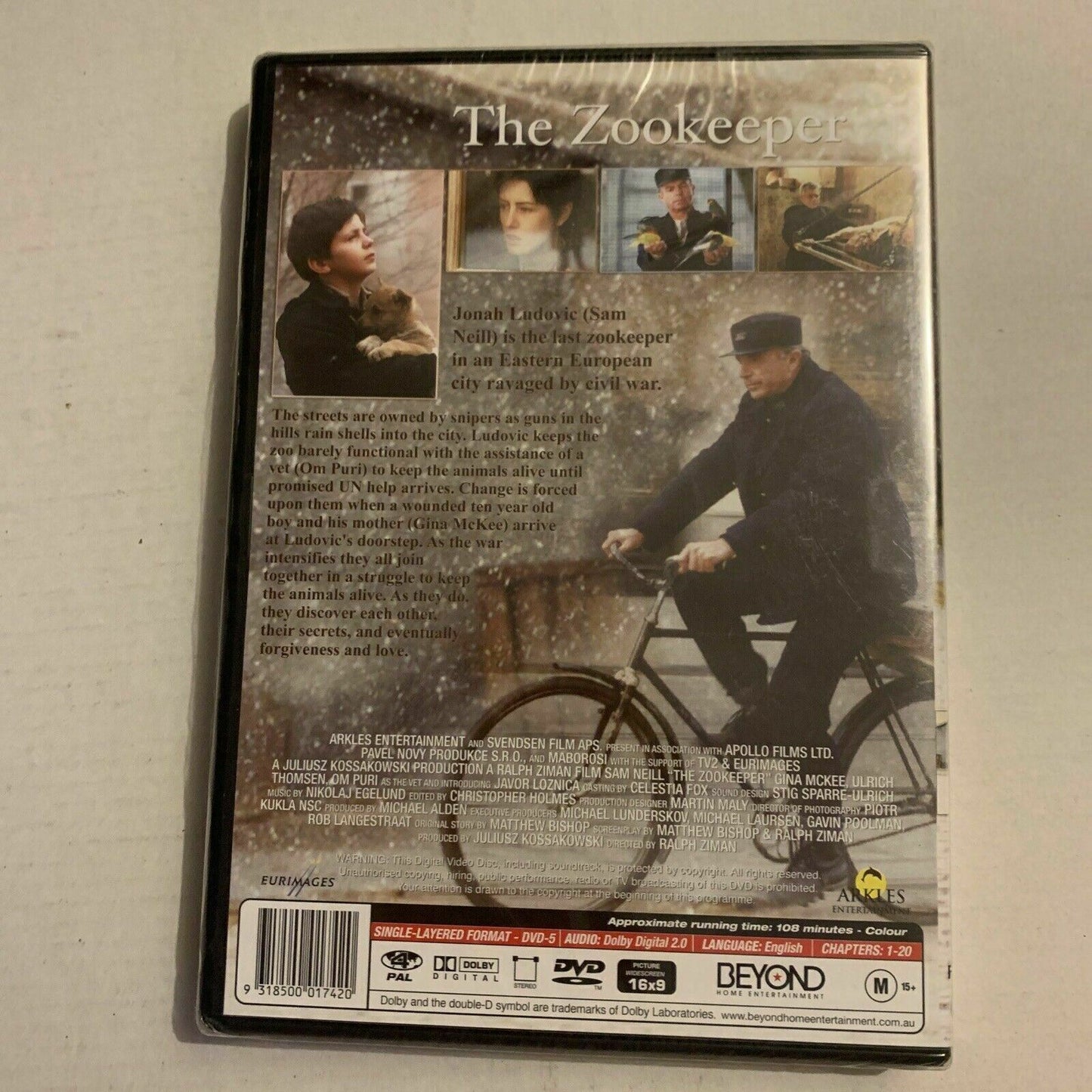 *New Sealed* The Zookeeper (DVD, 2005) Sam Neill, Gina McKee. Region 4