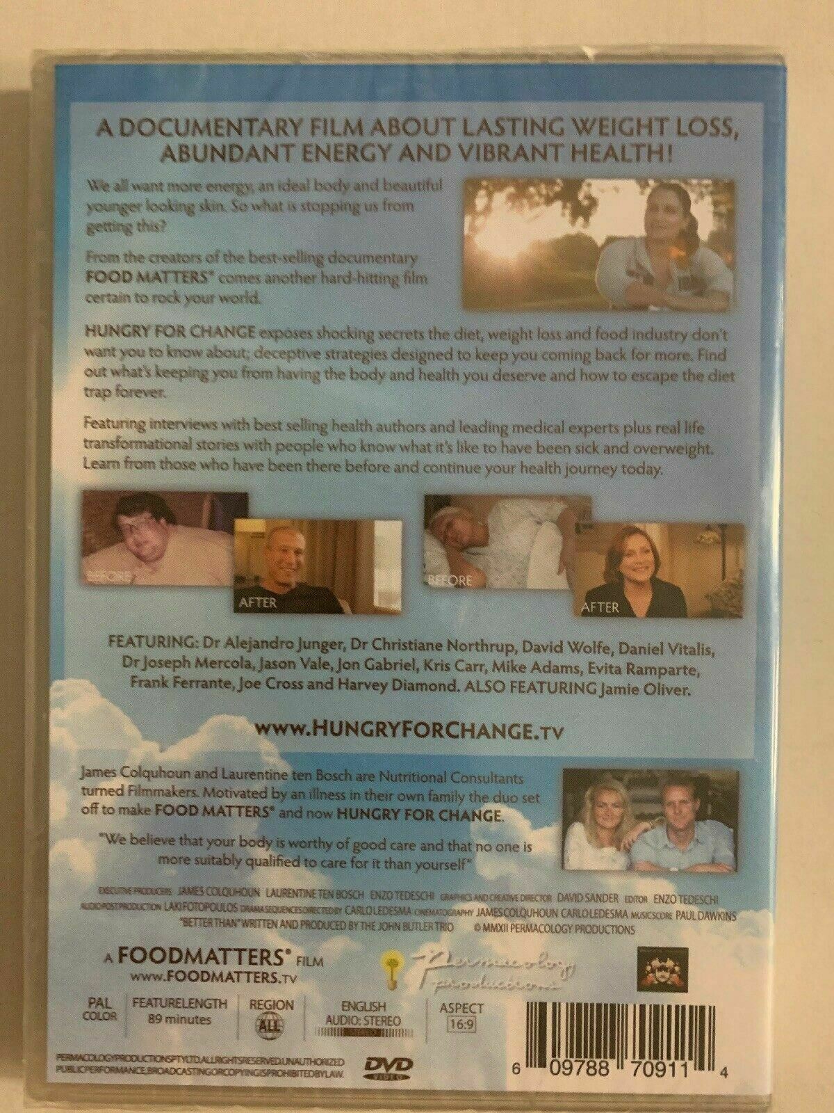 *New Sealed* Hungry For Change - Your Health Is In Your Hands (DVD) Documentary
