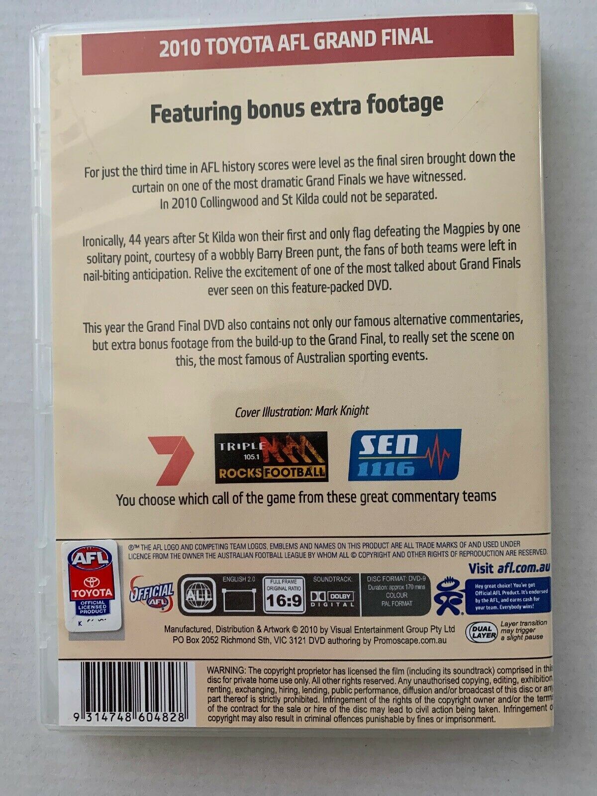 AFL Premiers 2010 Collingwood & St Kilda Grand Final 2010 - The Draw DVD
