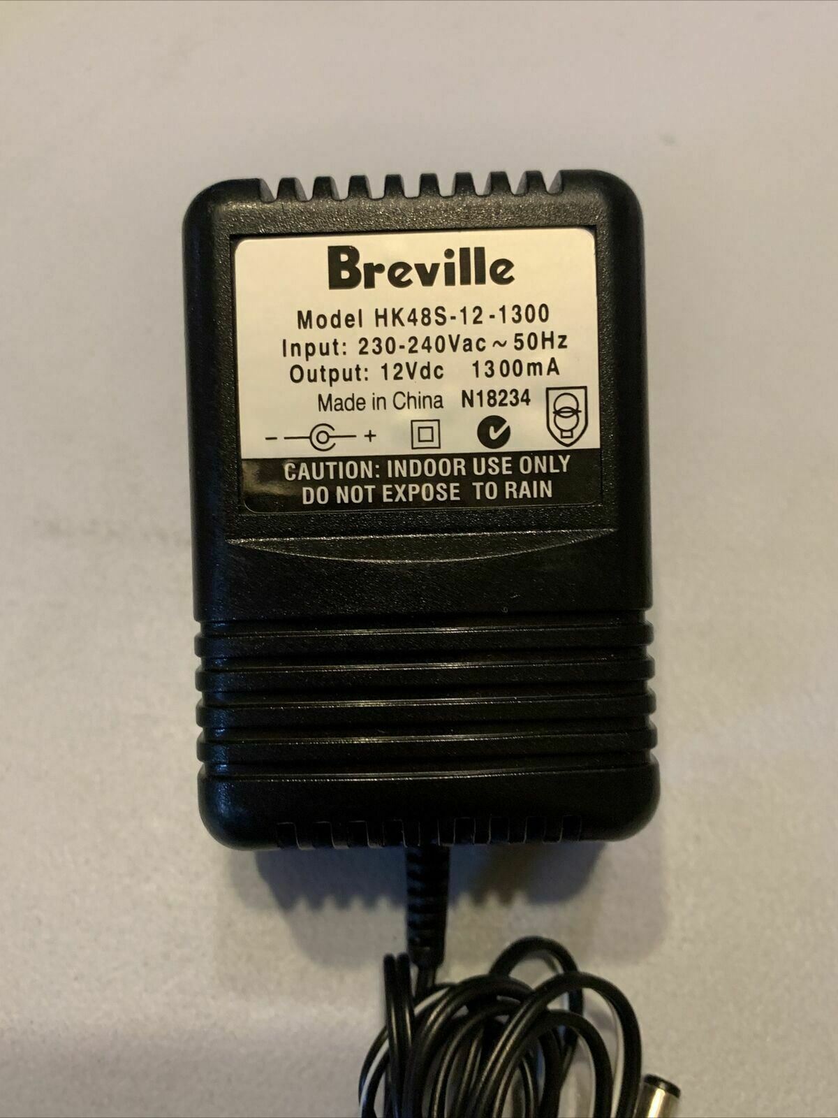 Genuine Breville HK48S-12-1300 AC Adaptor 12v 1300mA
