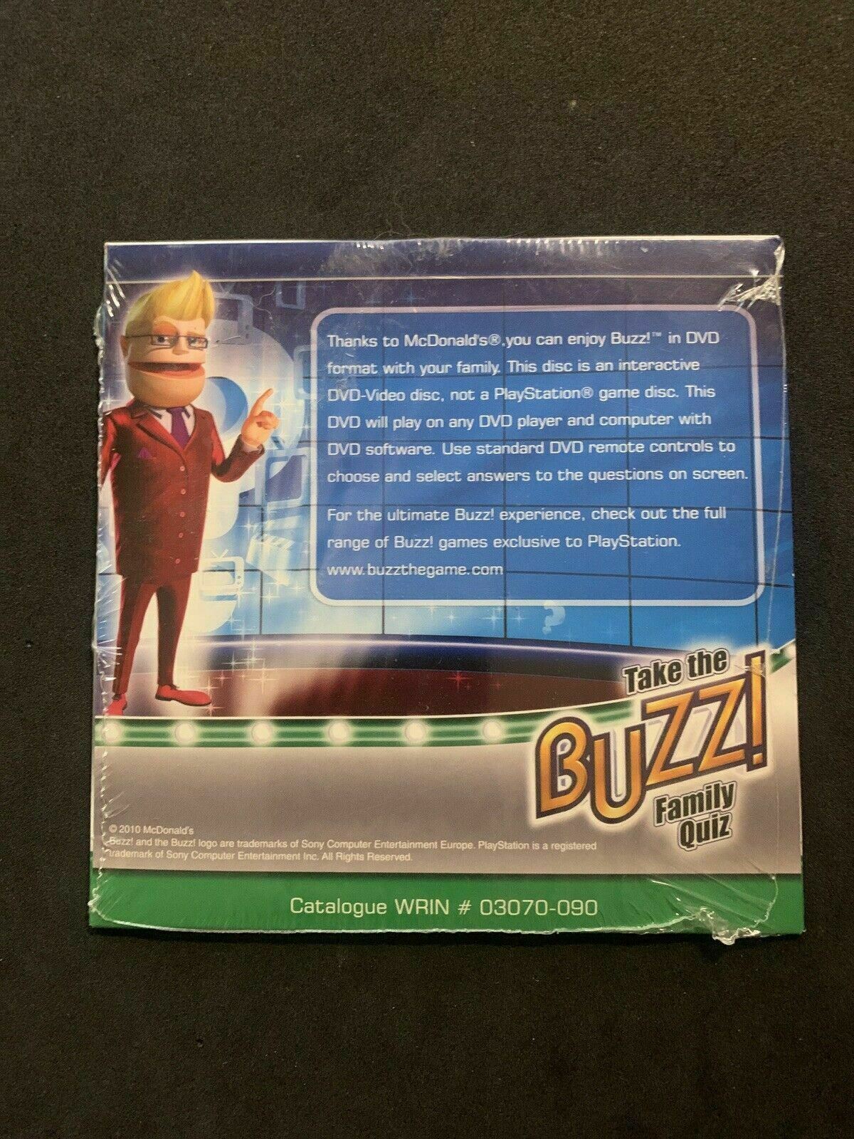 *New Sealed* McDonald's - Buzz! Family Quiz DVD Game - Play On Your DVD Player