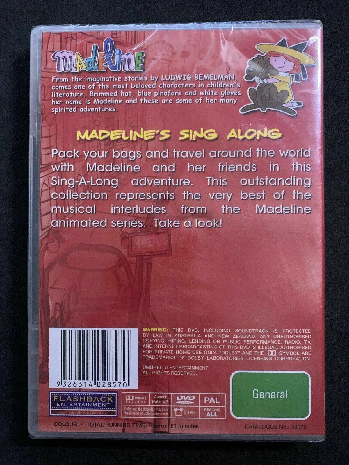 *NEW & SEALED* Ludwig Bemelman's MADELINE - Madeline's Sing Along DVD