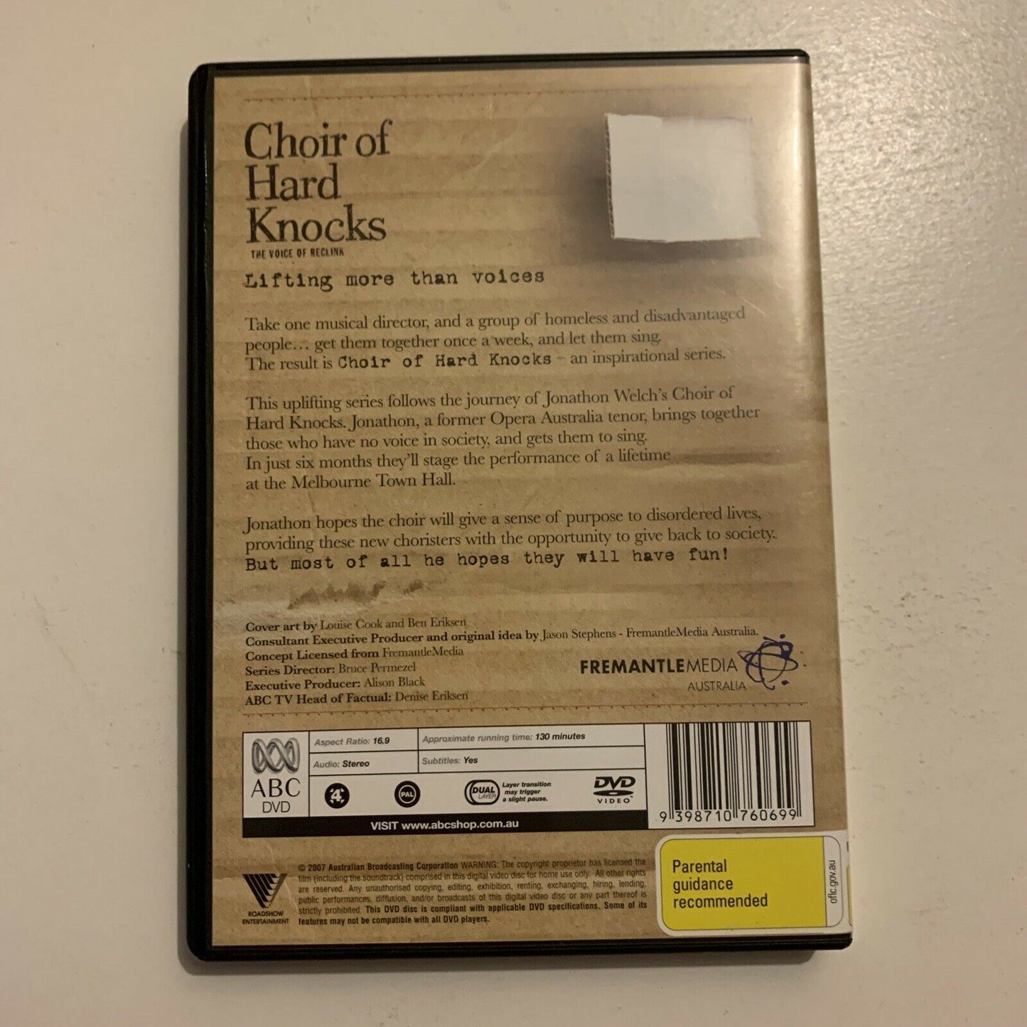 Choir Of Hardknocks - The Voice Of Reclink (DVD, 2007) Region 4