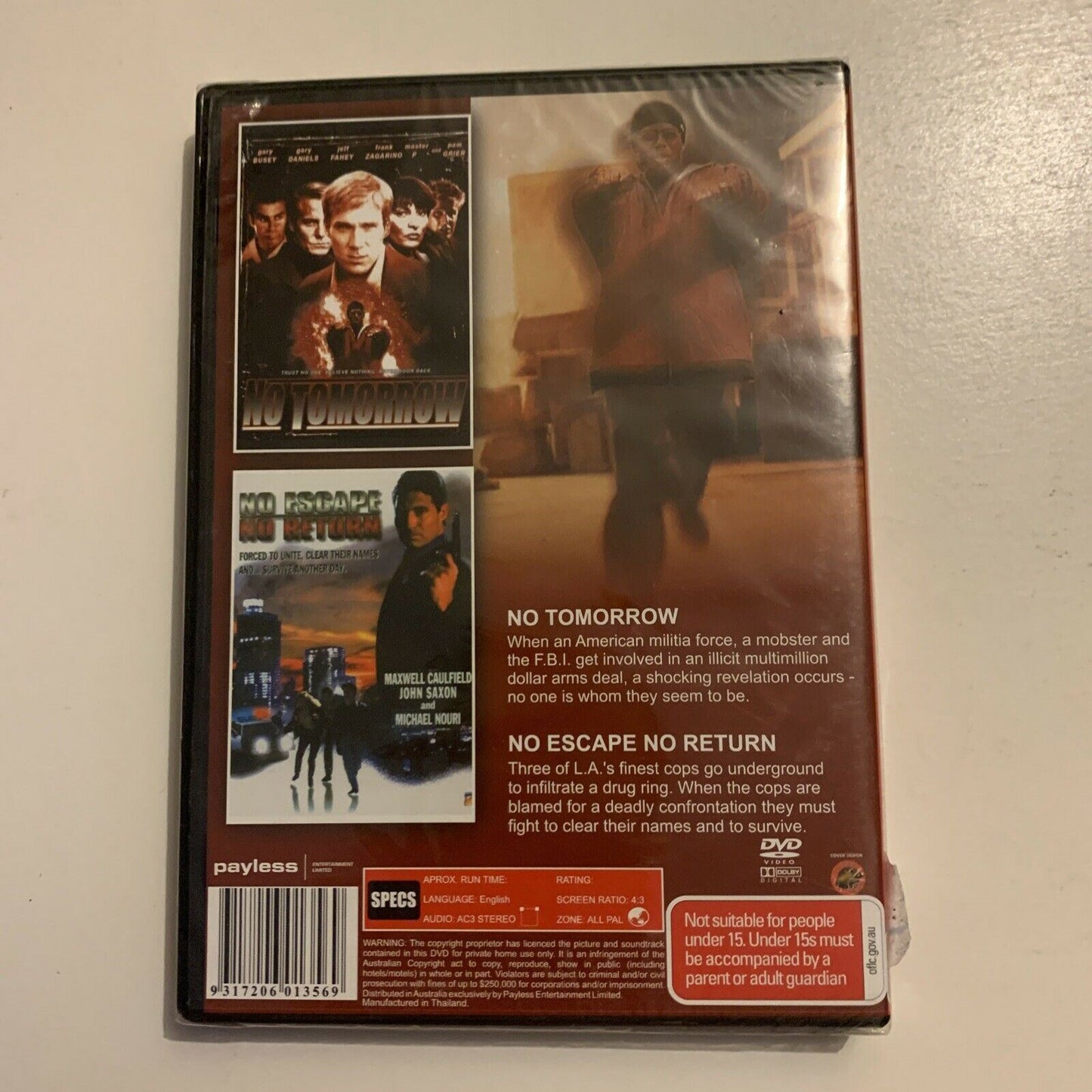 *New Sealed* No Tomorrow / No Escape No Return (DVD) Region Free