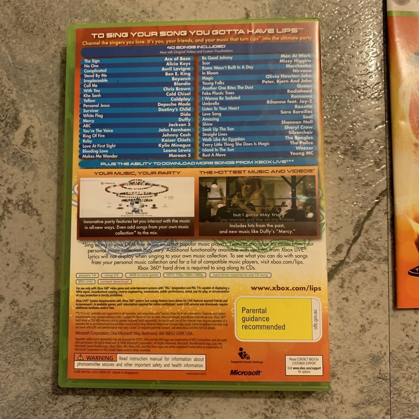 Lips Microsoft XBOX 360 - Complete With Manual PAL