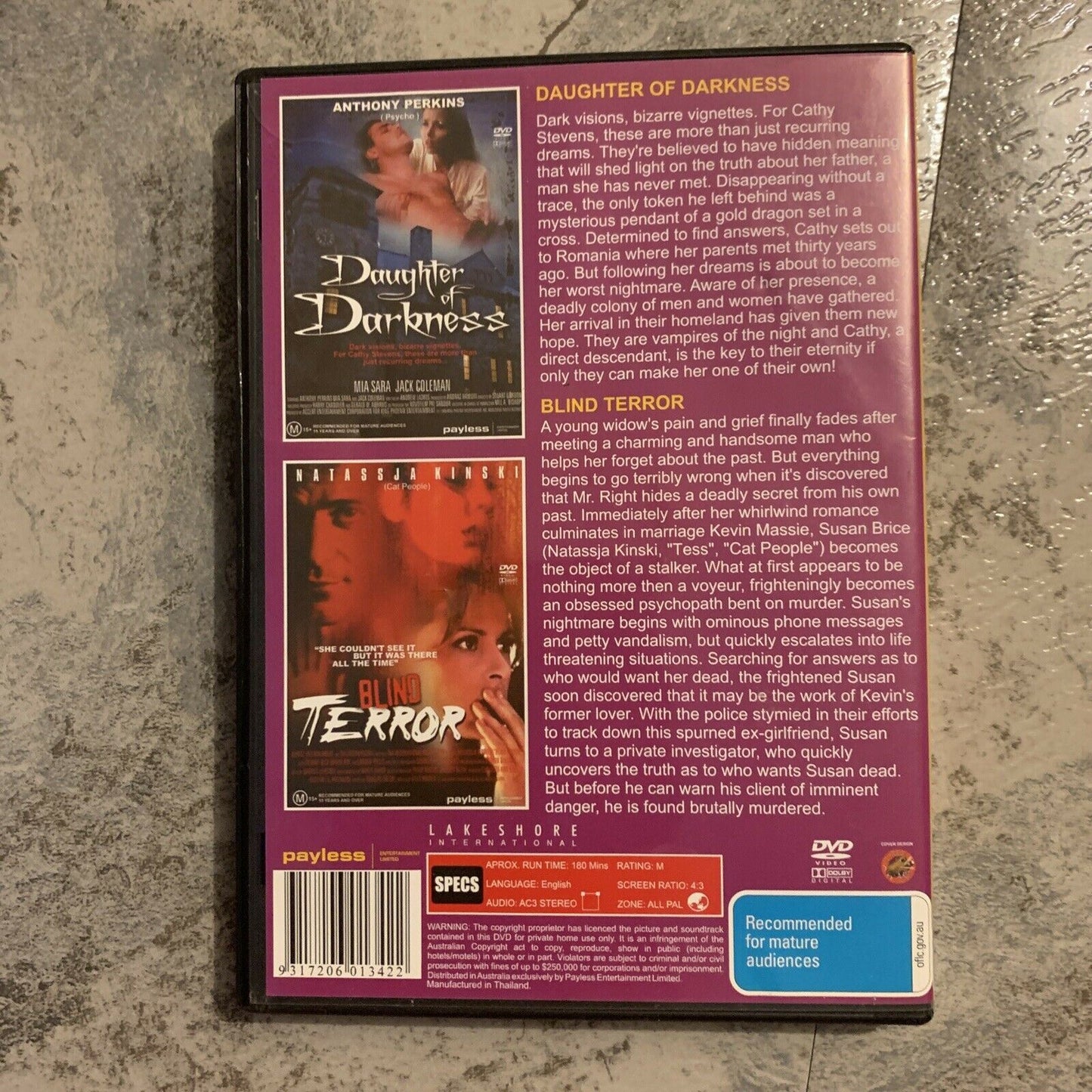 Daughter of Darkness / Blind Terror (DVD) All Regions