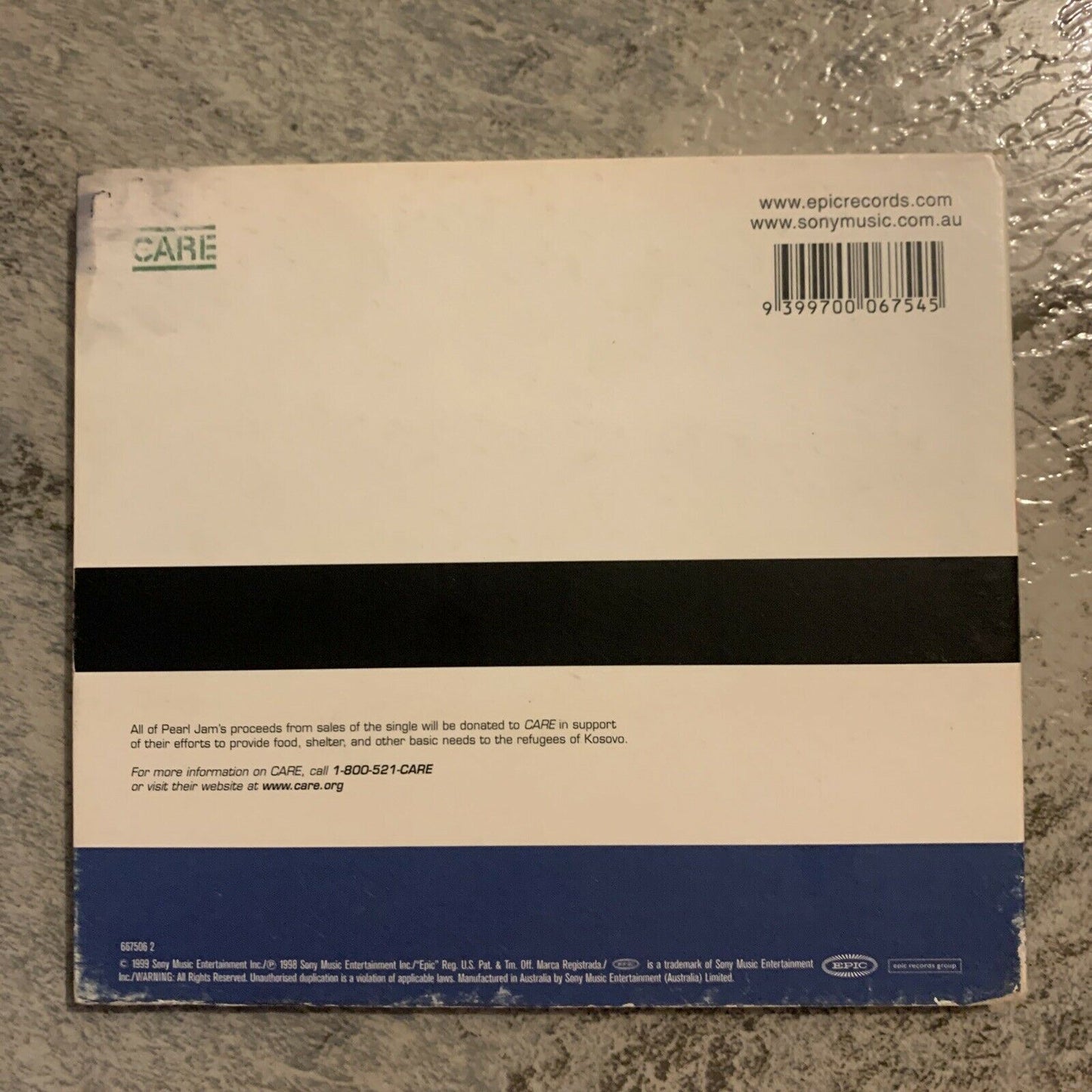 Pearl Jam - Last Kiss (CD, 1999) Australian Digipak Single