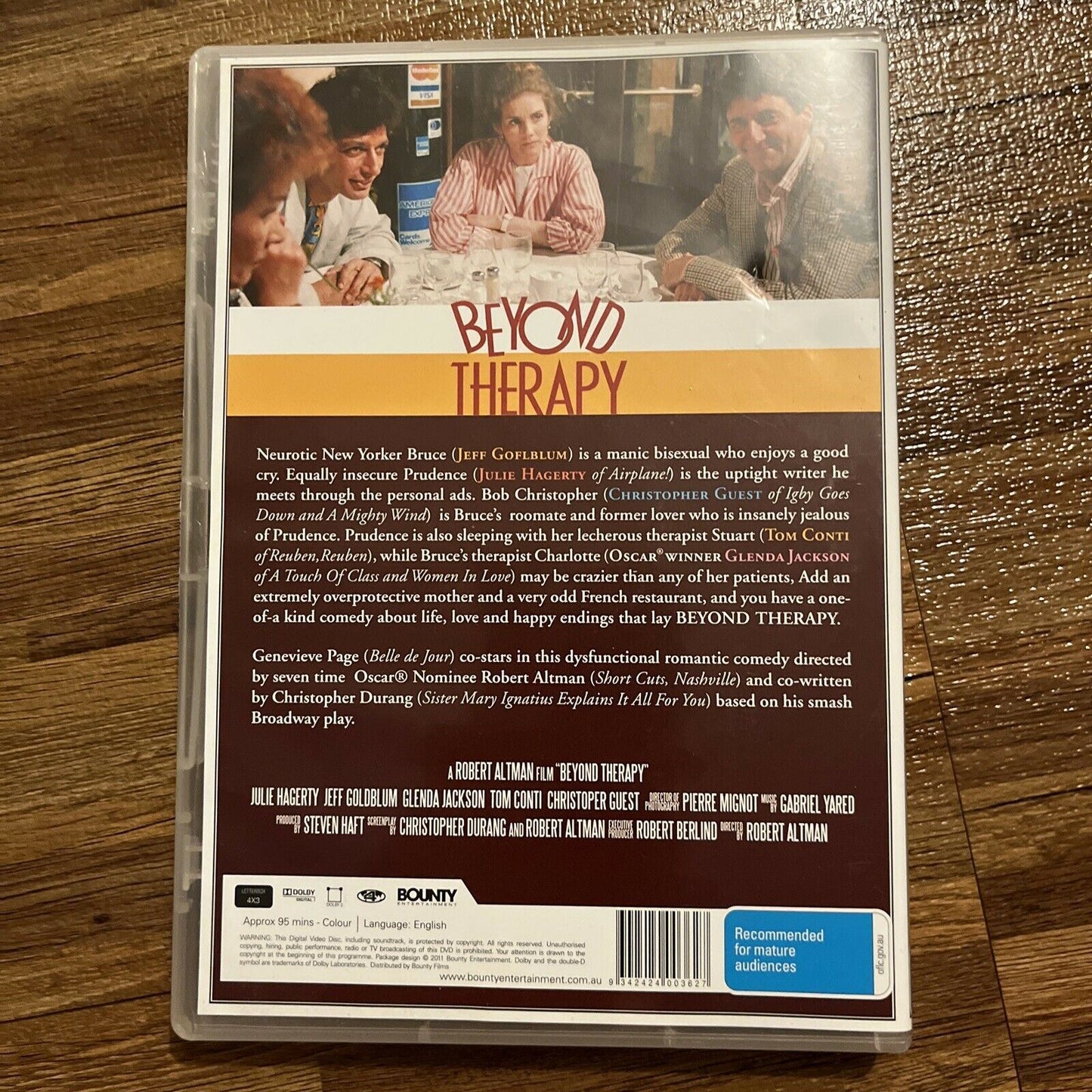 Beyond Therapy (DVD, 1986) Jeff Goldblum, Julie Hagerty, Tom Conti Region 4