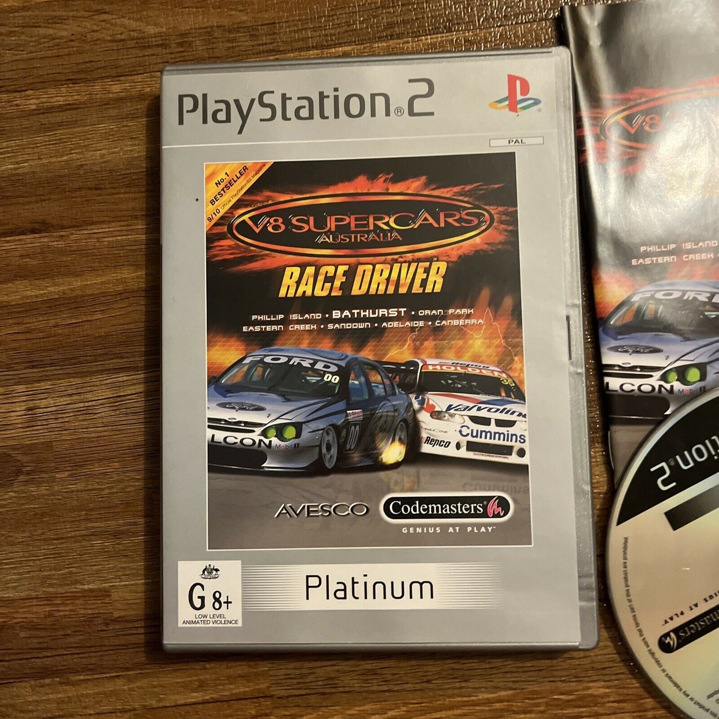 V8 Supercars Australia Race Driver ~ PS2 GAME ~ PAL ~ Complete with Manual