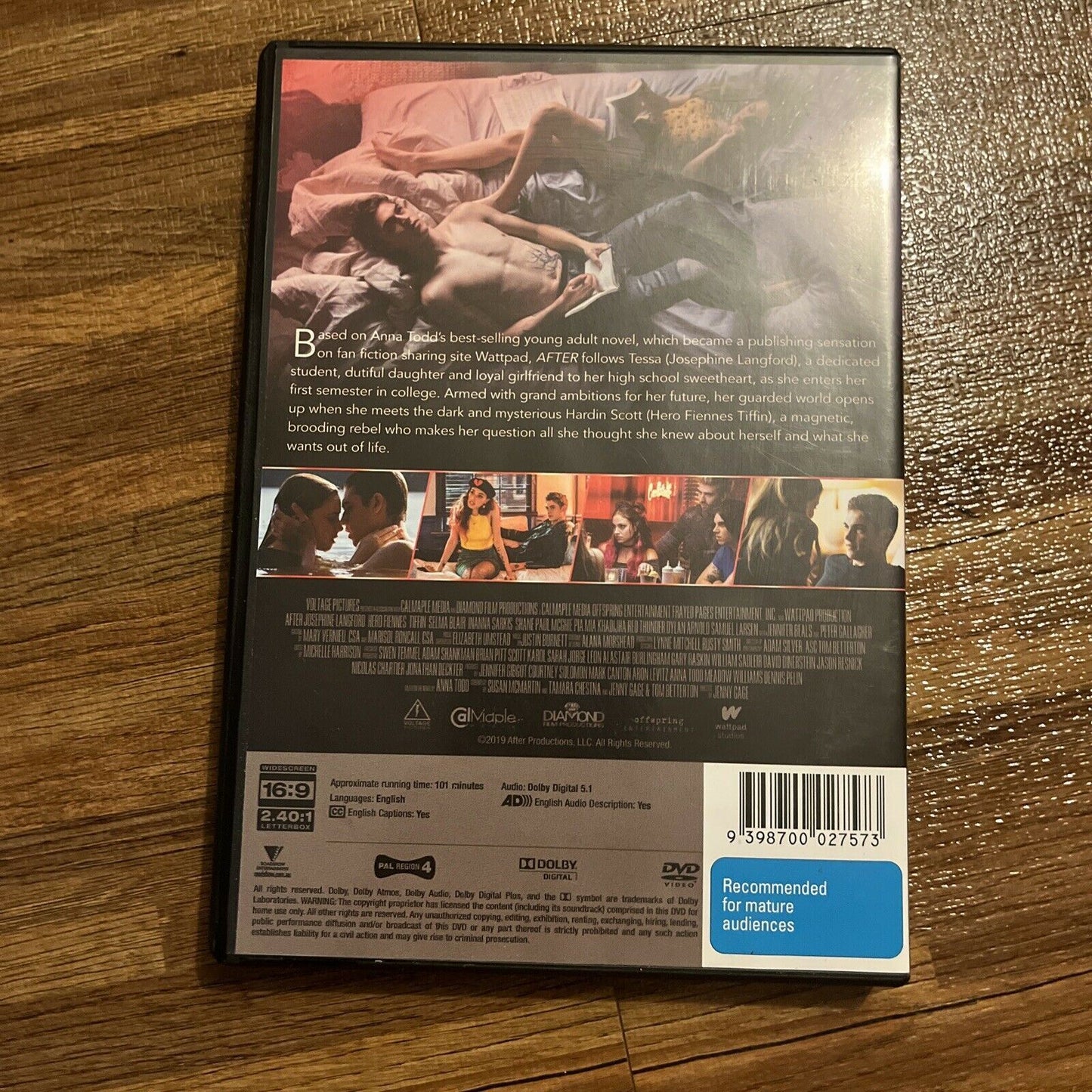 After (DVD, 2019) Josephine Langford, Hero Fiennes Tiffin, Selma Blair Region 4