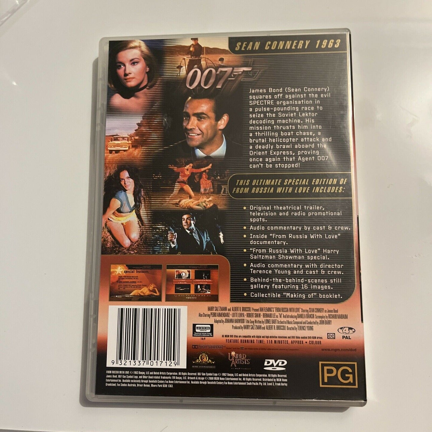From Russia With Love (DVD, 1963) Sean Connery, Lotte Lenya, Robert Shaw Region4