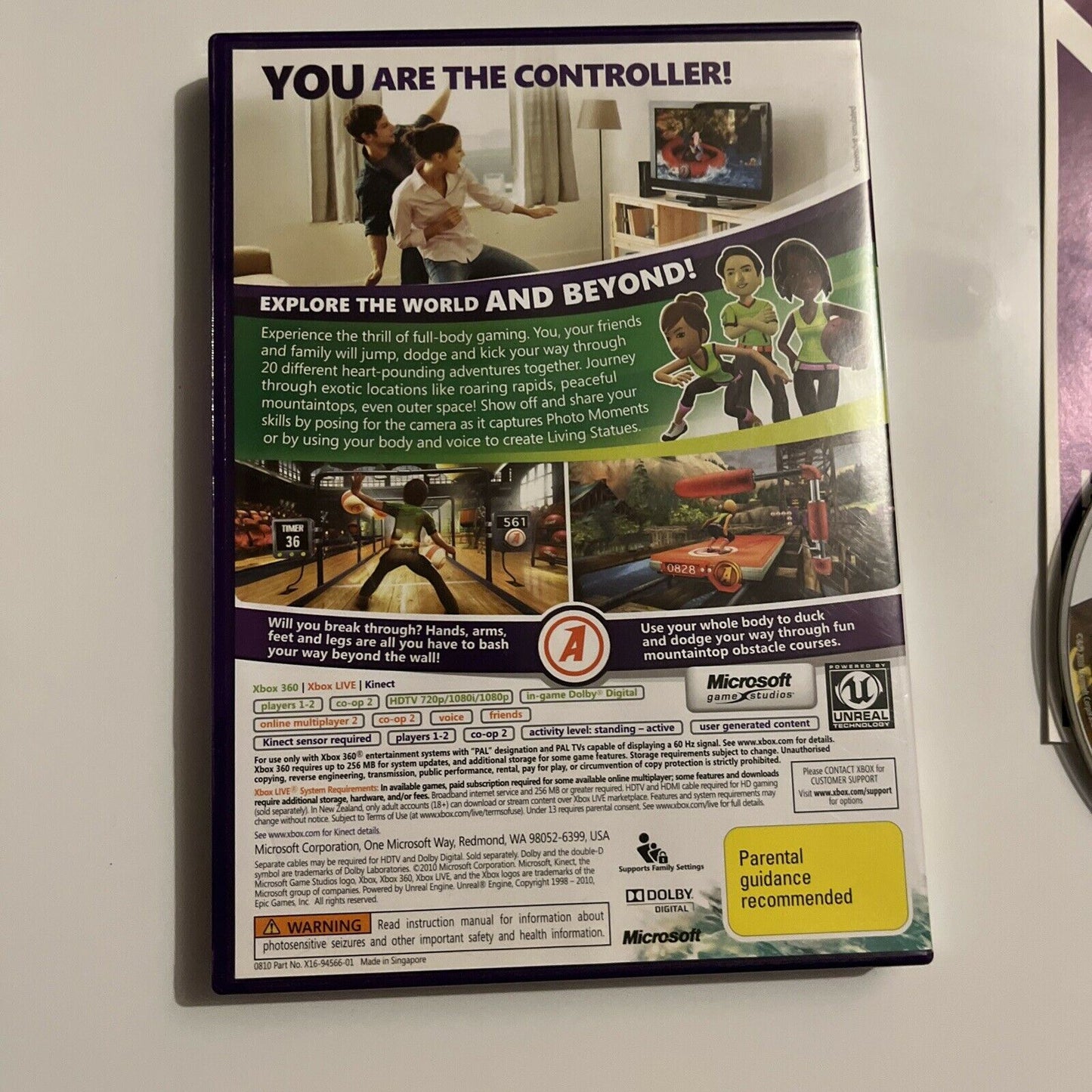 Kinect Adventures! Xbox 360 With Manual PAL
