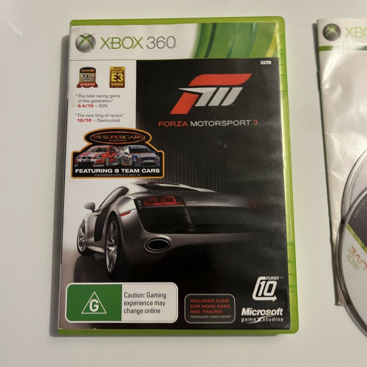 Forza Motorsport 3 Xbox 360 complete with 2 discs & manual PAL