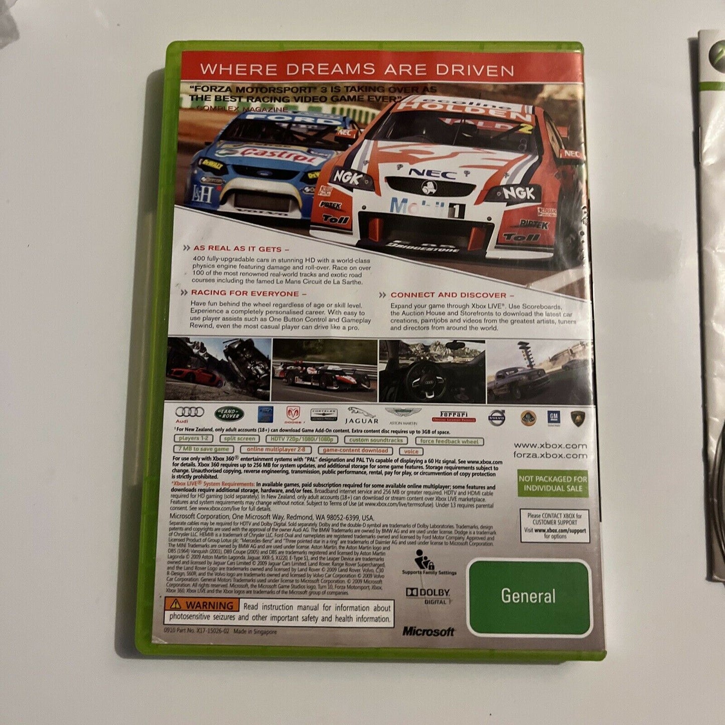 Forza Motorsport 3 Xbox 360 complete with 2 discs & manual PAL