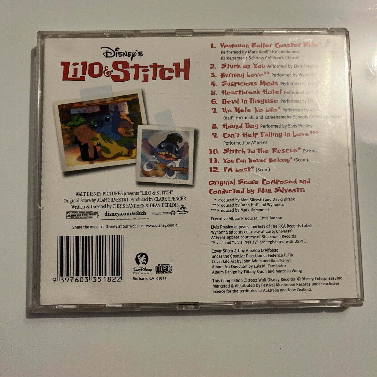 Lilo & Stitch - Original Film Soundtrack (CD, 2002)