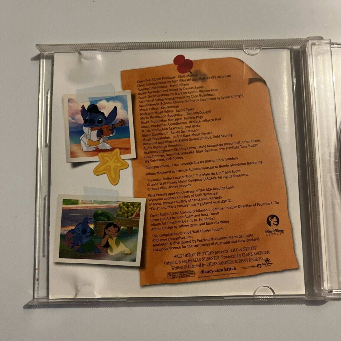 Lilo & Stitch - Original Film Soundtrack (CD, 2002)