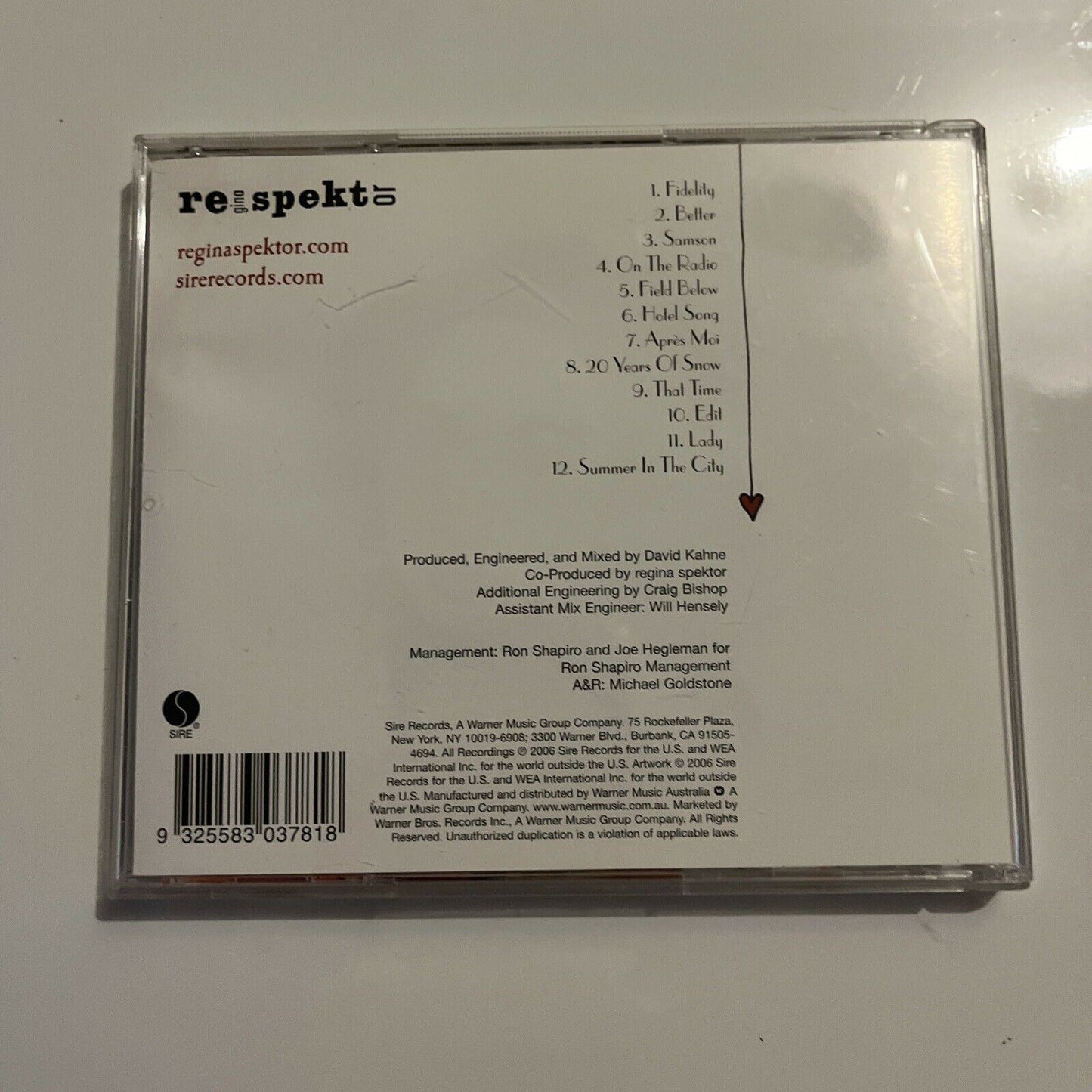 Regina Spektor - Begin to Hope (CD, 2006)
