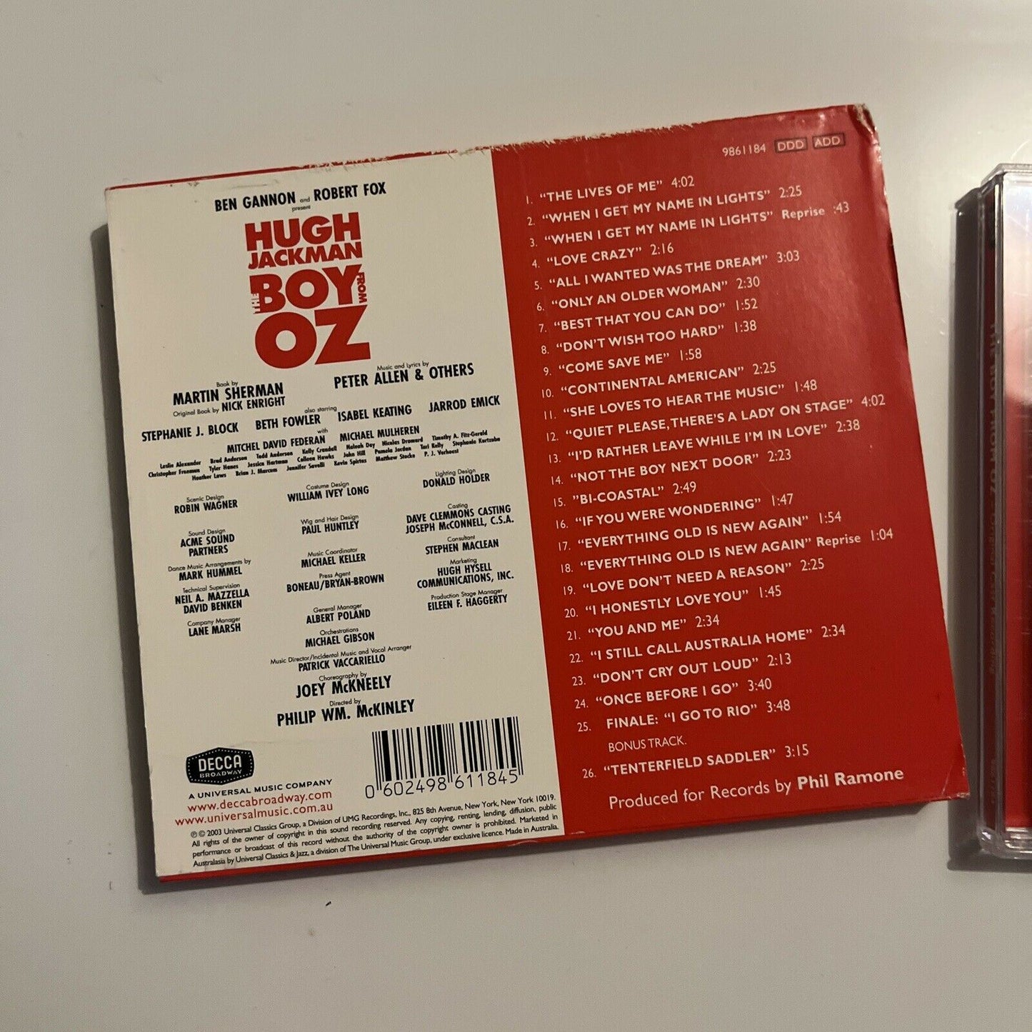 The Boy From OZ Hugh Jackman Soundtrack Musical (CD, 2003)