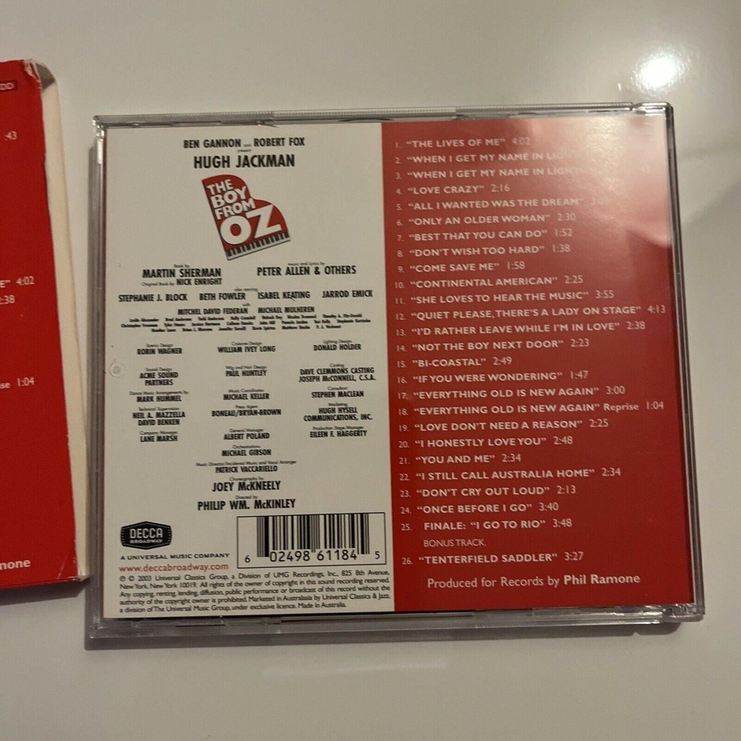 The Boy From OZ Hugh Jackman Soundtrack Musical (CD, 2003)