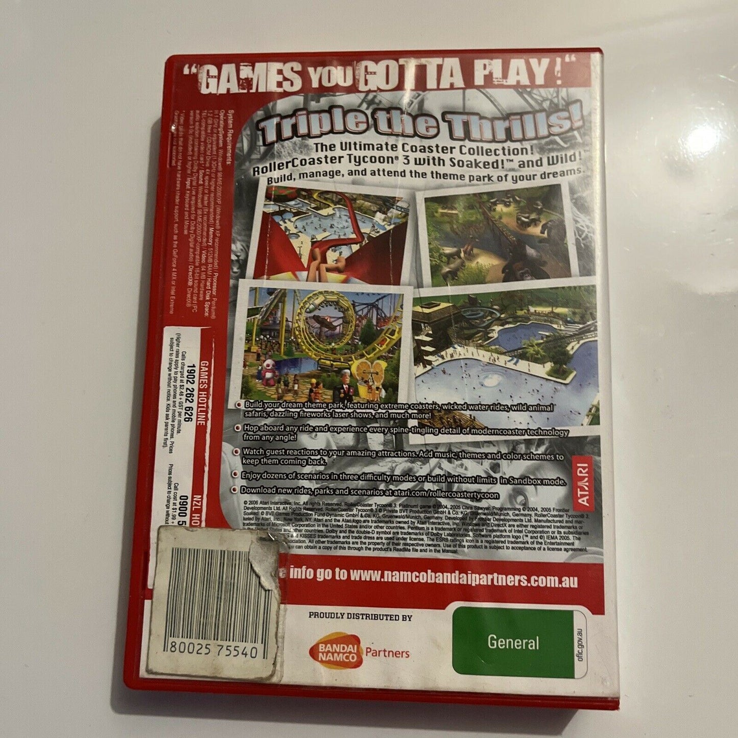 Rollercoaster Tycoon 3 Platinum PC CD-ROM