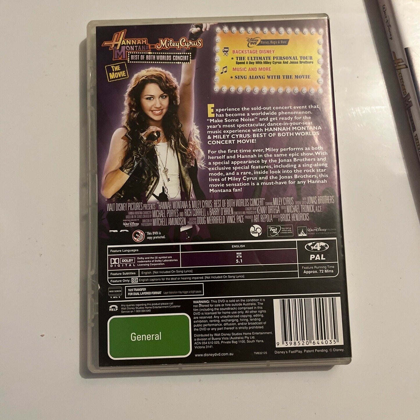 Hannah Montana & Miley Cyrus Best Of Both Worlds Concert Tour / The Movie (DVD)