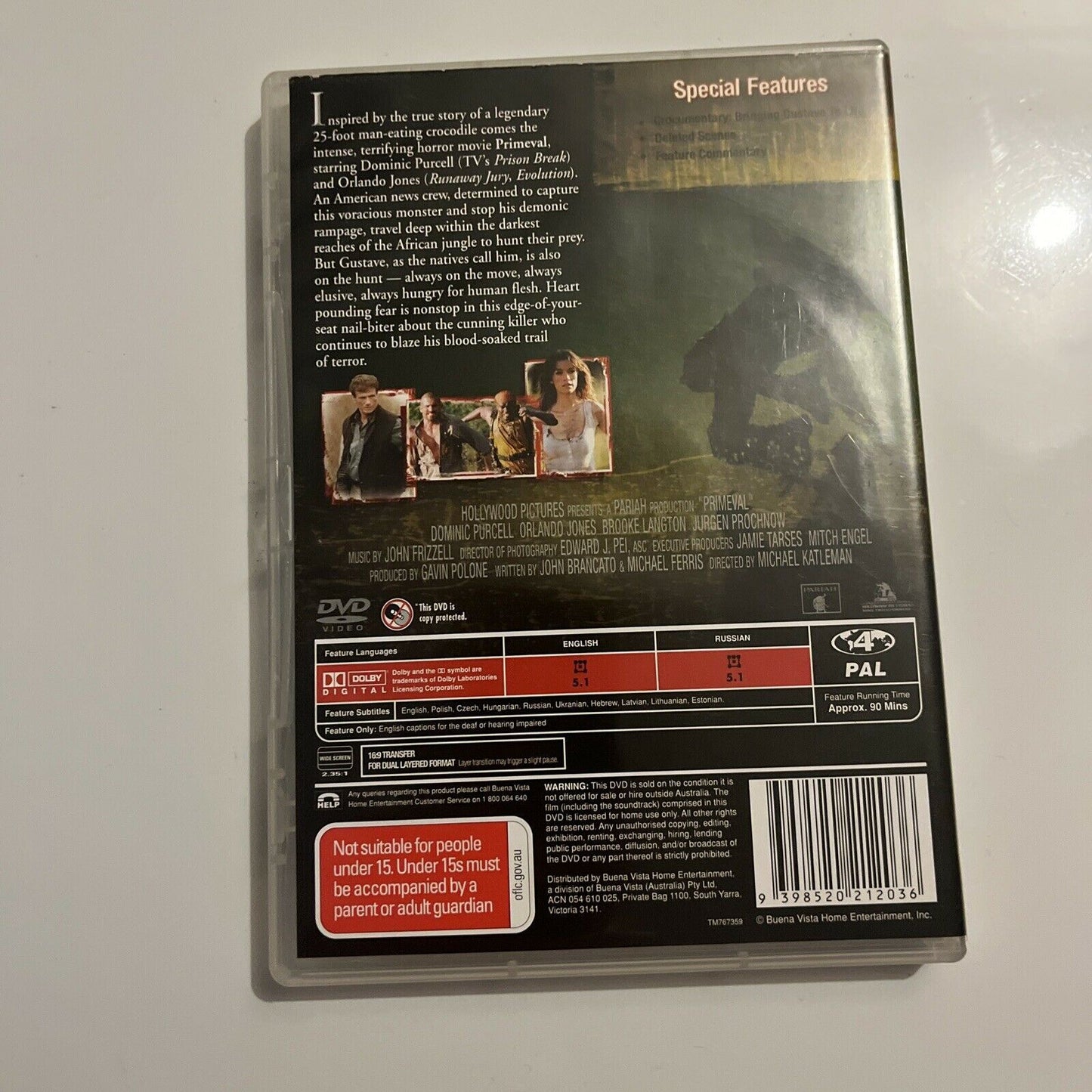 Primeval DVD Dominic Purcell, Brooke Langton Region4