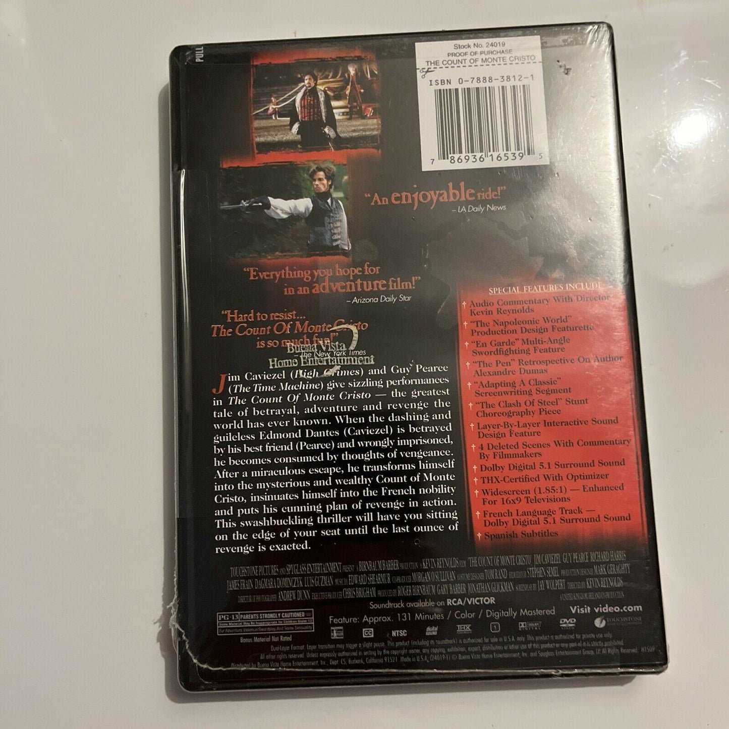 *New Sealed* The Count Of Monte Cristo (DVD, 2002) Region 1