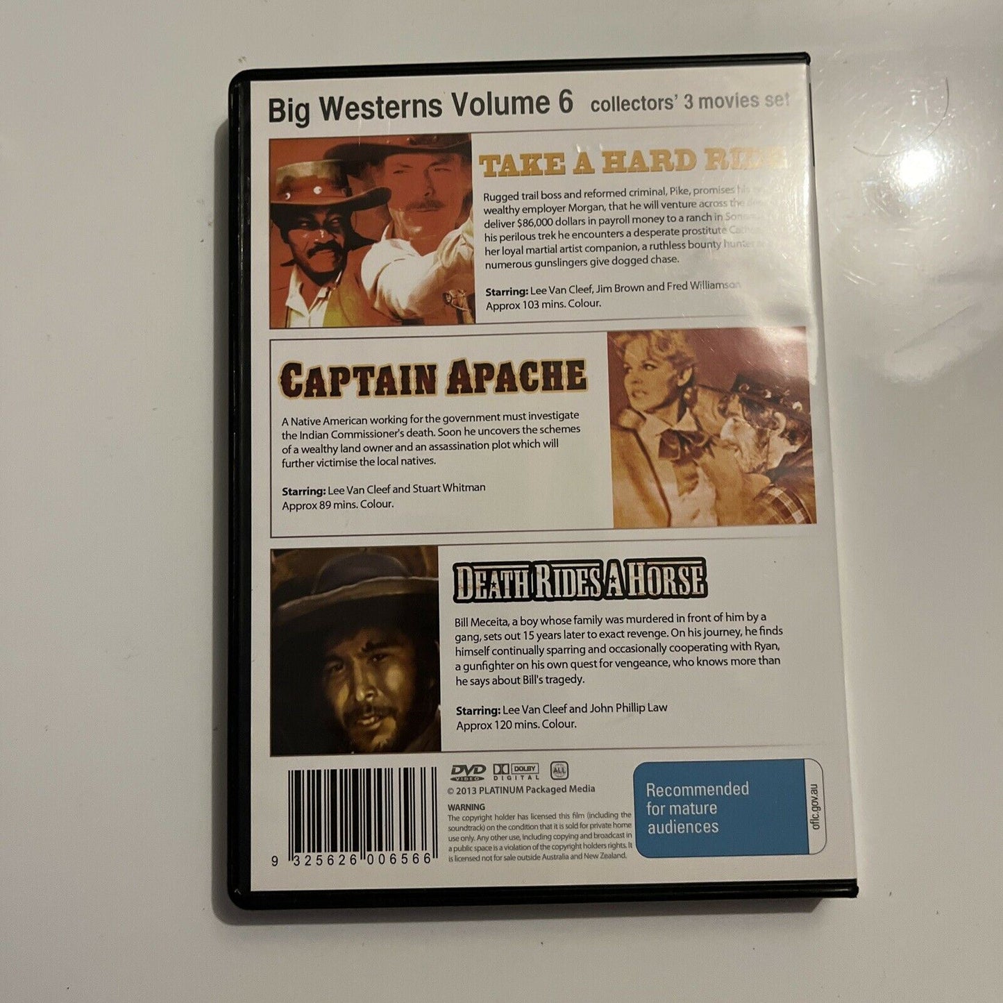 Take A Hard Ride, Captain Apache, Death Rides A Horse (DVD) All Regions