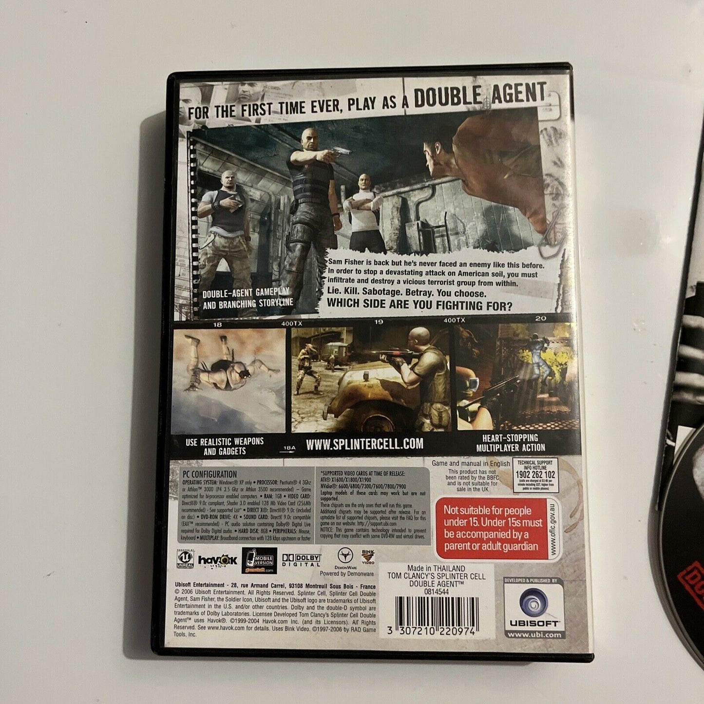 Splinter Cell - Double Agent PC DVD-ROM with Manual