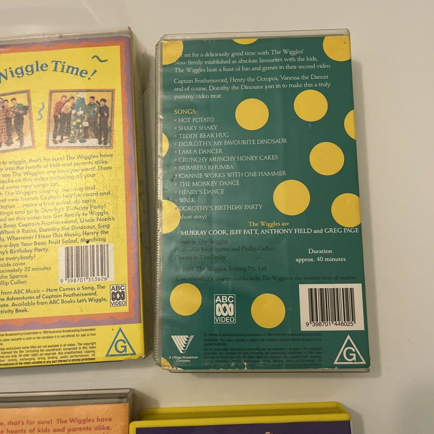 6x The Wiggles VHS PAL: Yummy Yummy, Wiggle Time! Wiggle Time! Wiggly World