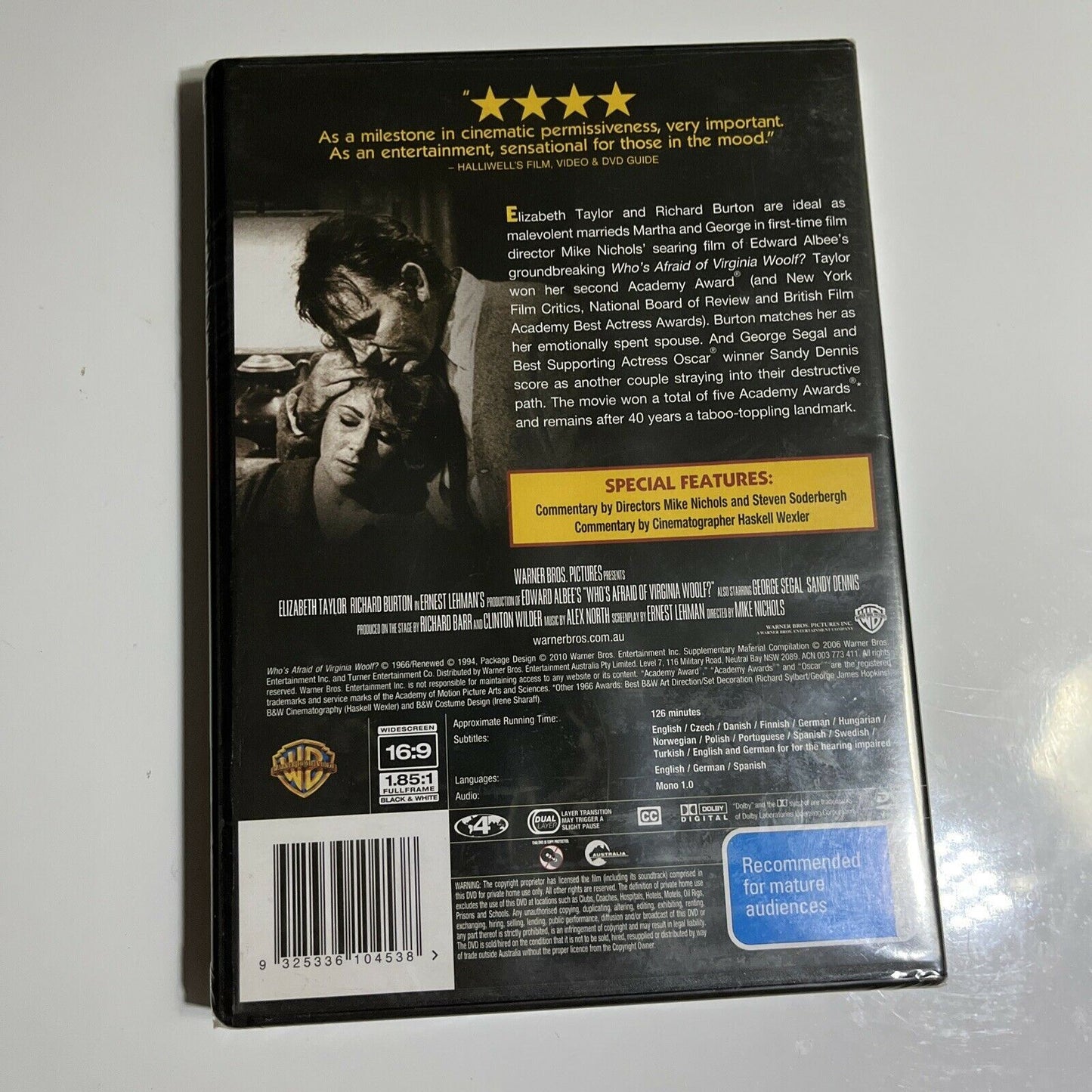 *New Sealed* Who's Afraid Of Virginia Woolf? (DVD, 1966) Region 4