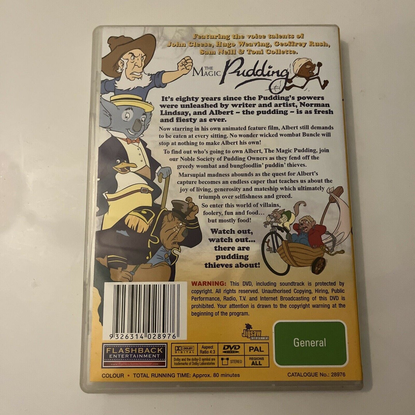 The Magic Pudding (DVD, 2000) John Cleese, Sam Neill, Geoffrey Rush, All Regions