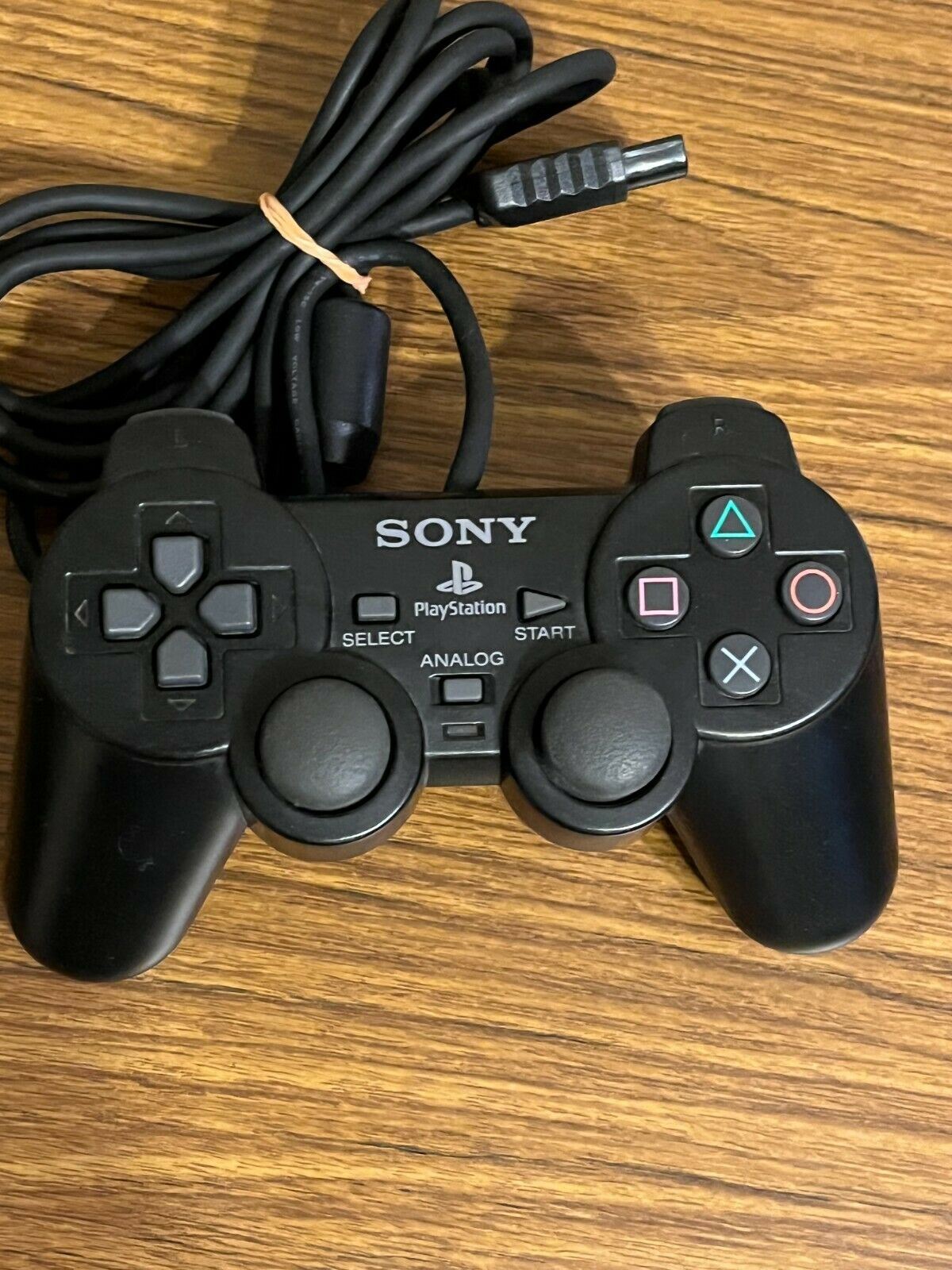Genuine Sony PlayStation 2 CONTROLLER Black Analog Dual Shock PS1 PS2  SCPH-1200