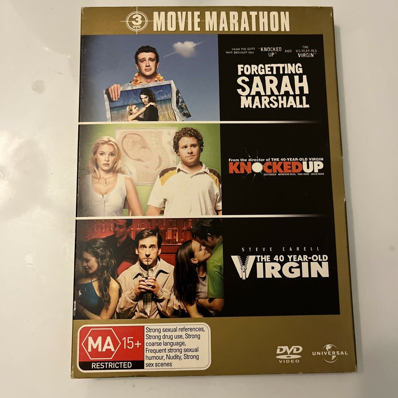 Forgetting Sarah Marshall / The 40 Year Old Virgin / Knocked Up (DVD) –  Retro Unit