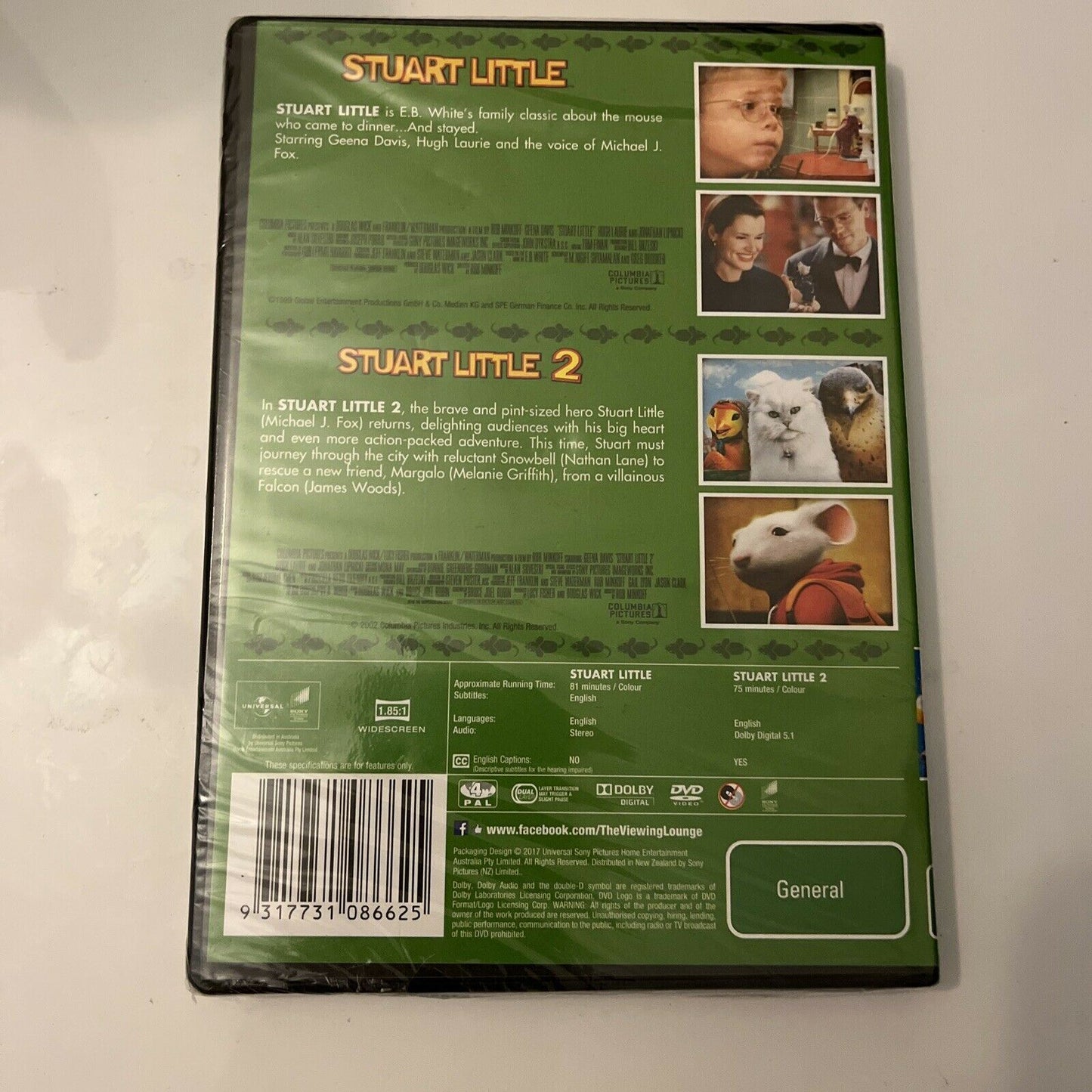 *New Sealed* Stuart Little / Stuart Little 2 (DVD, 2011) Region 4