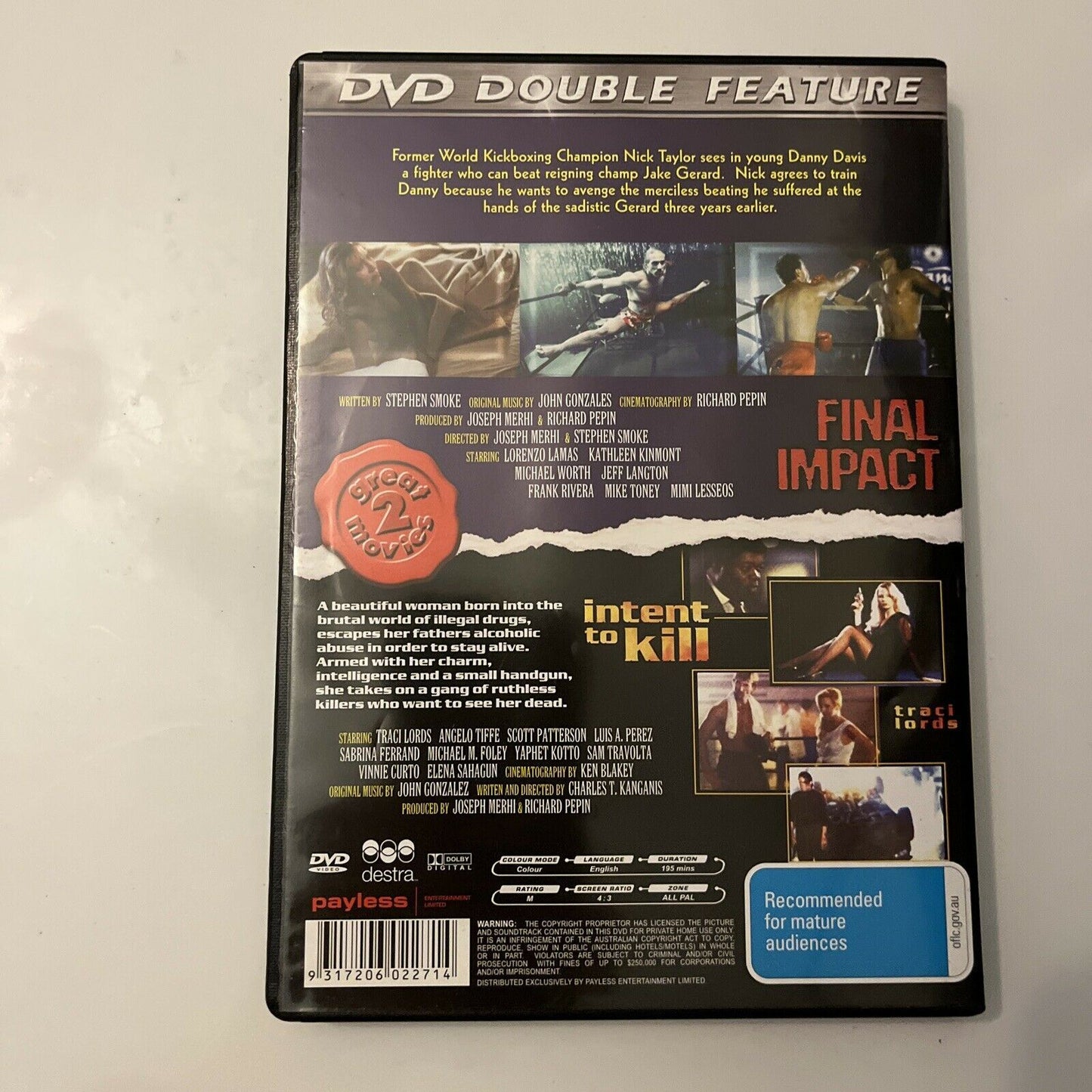 Final Impact / Intent To Kill DVD Traci Lords All Regions
